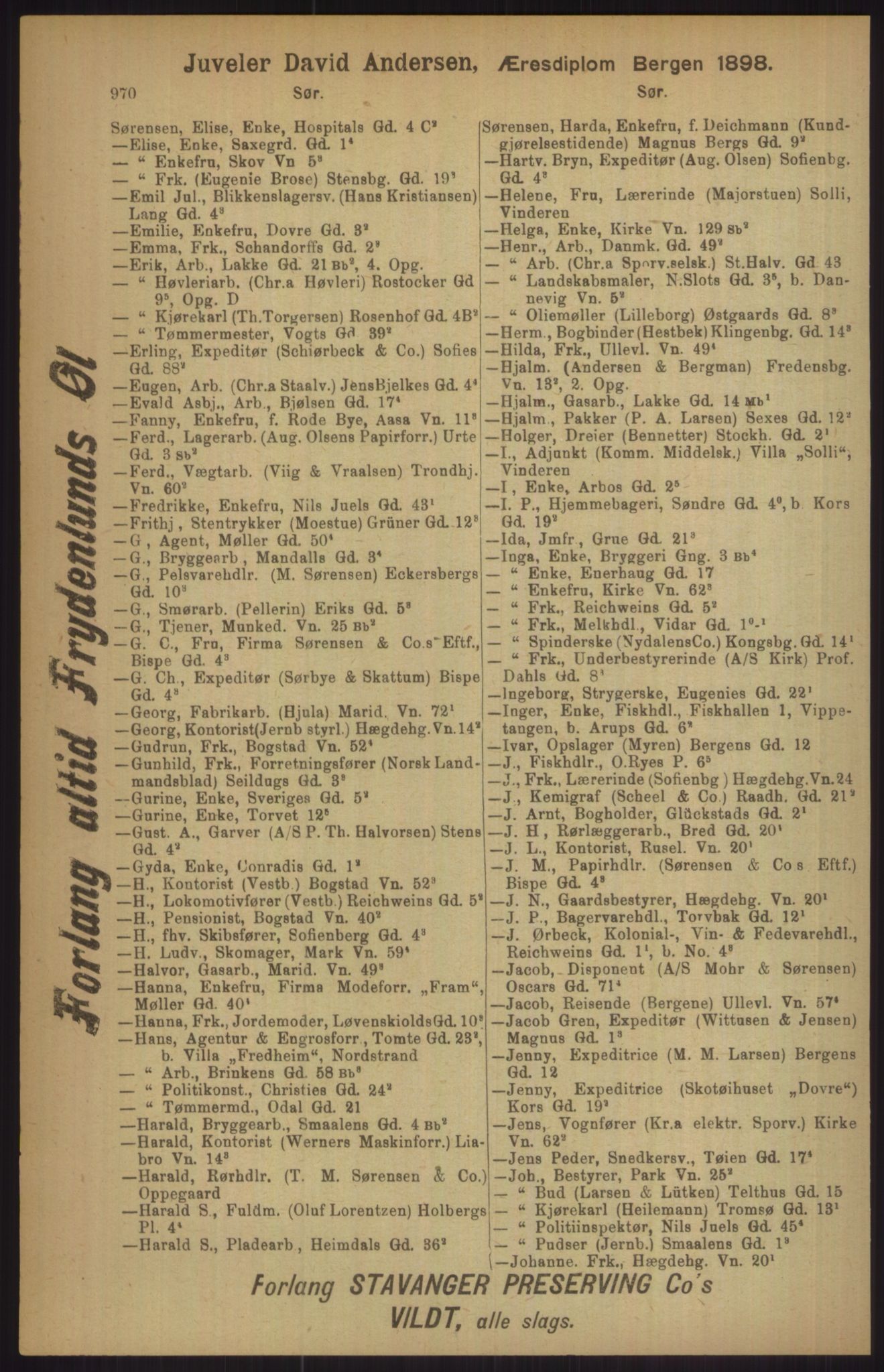 Kristiania/Oslo adressebok, PUBL/-, 1911, p. 970