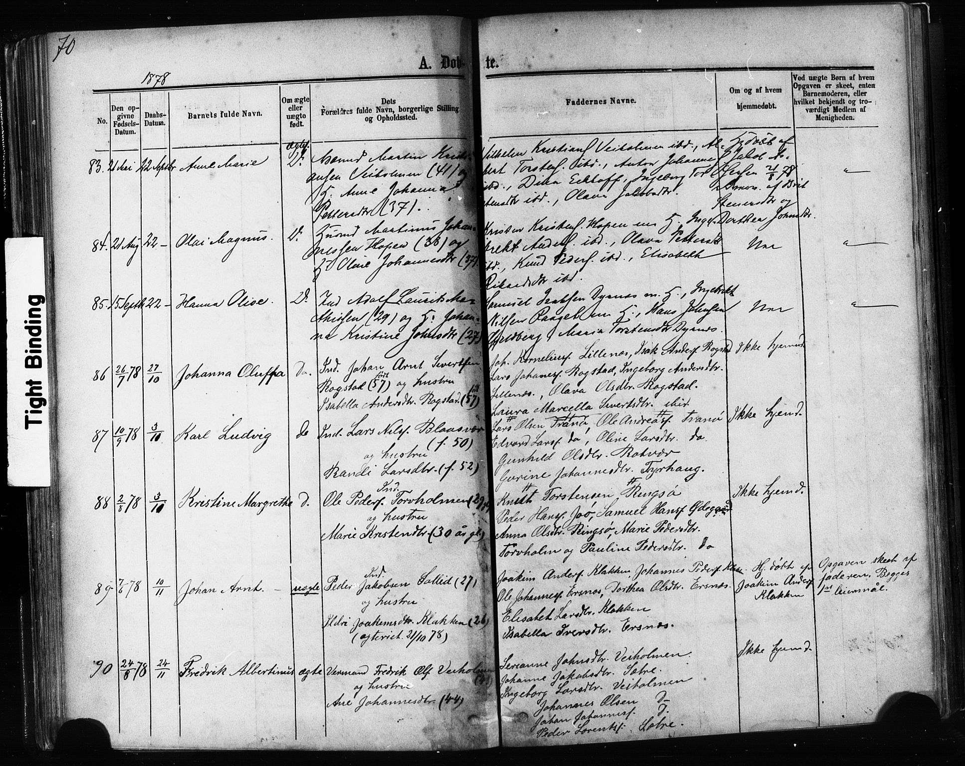 Ministerialprotokoller, klokkerbøker og fødselsregistre - Møre og Romsdal, AV/SAT-A-1454/581/L0938: Parish register (official) no. 581A06, 1873-1879, p. 70