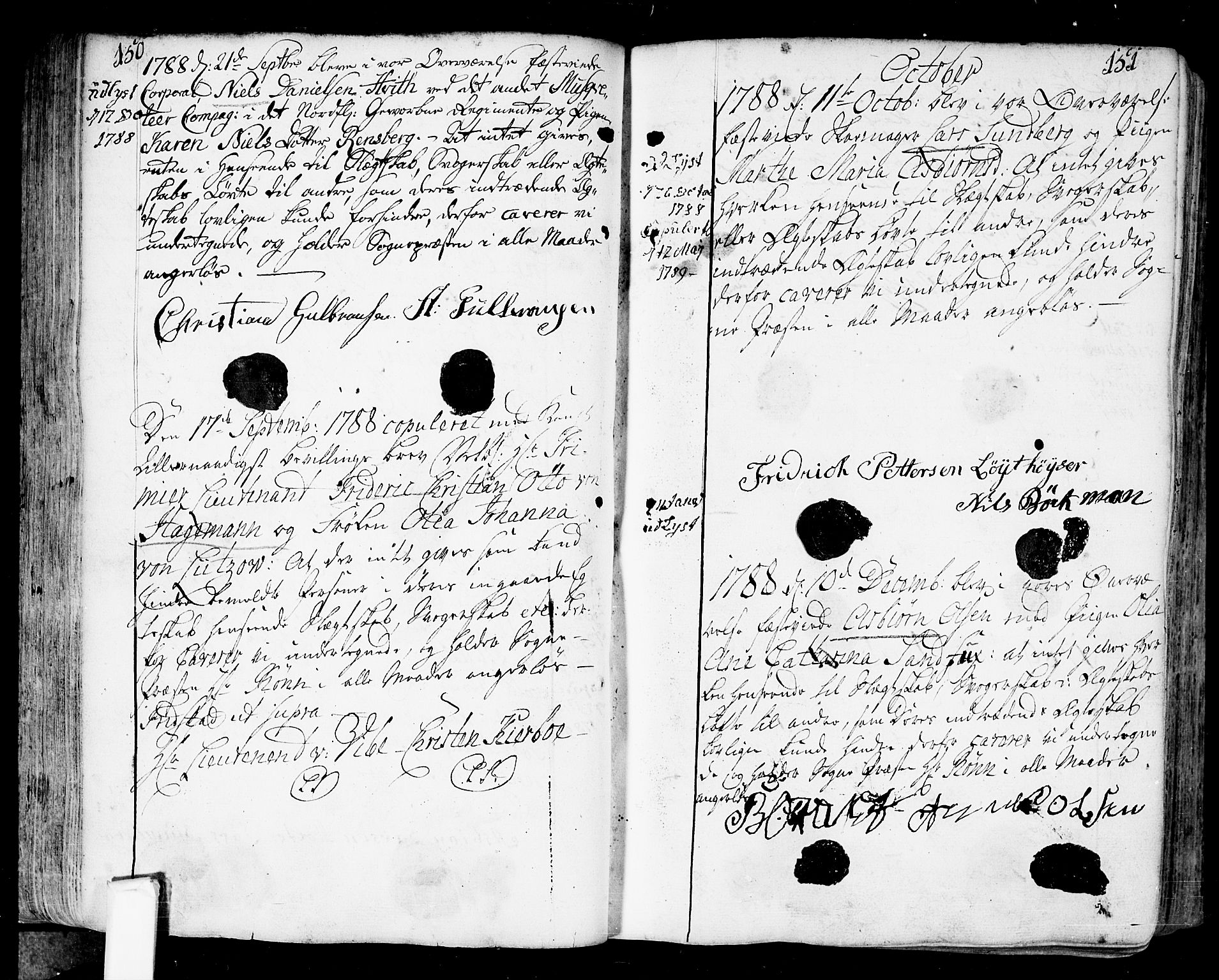 Fredrikstad prestekontor Kirkebøker, AV/SAO-A-11082/F/Fa/L0002: Parish register (official) no. 2, 1750-1804, p. 150-151