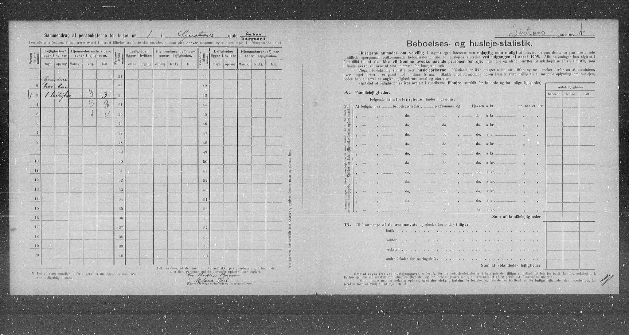 OBA, Municipal Census 1905 for Kristiania, 1905, p. 17062