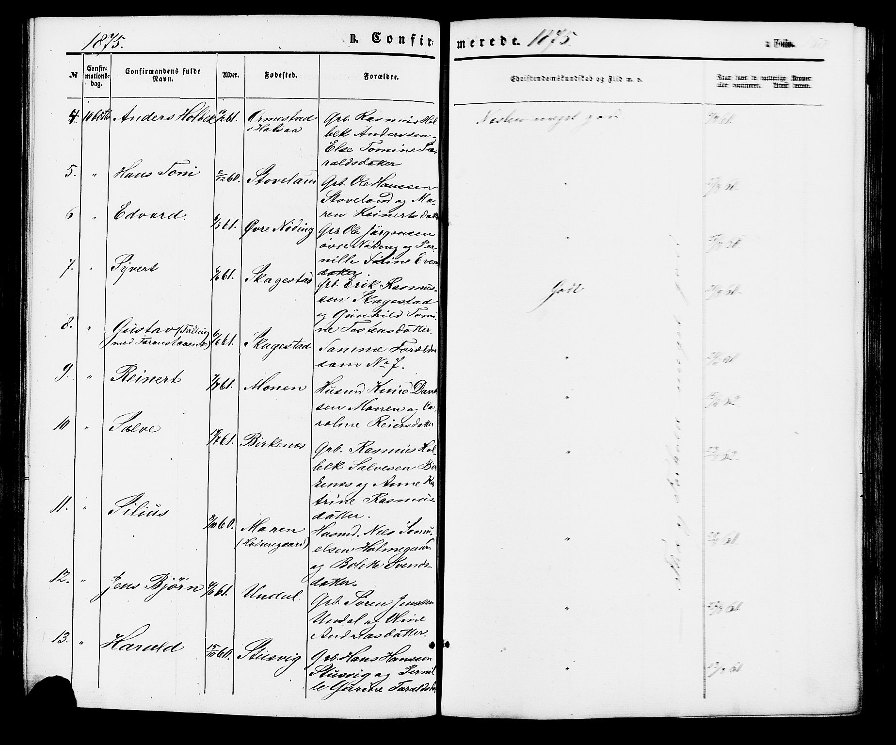 Holum sokneprestkontor, AV/SAK-1111-0022/F/Fa/Faa/L0006: Parish register (official) no. A 6, 1865-1883, p. 150