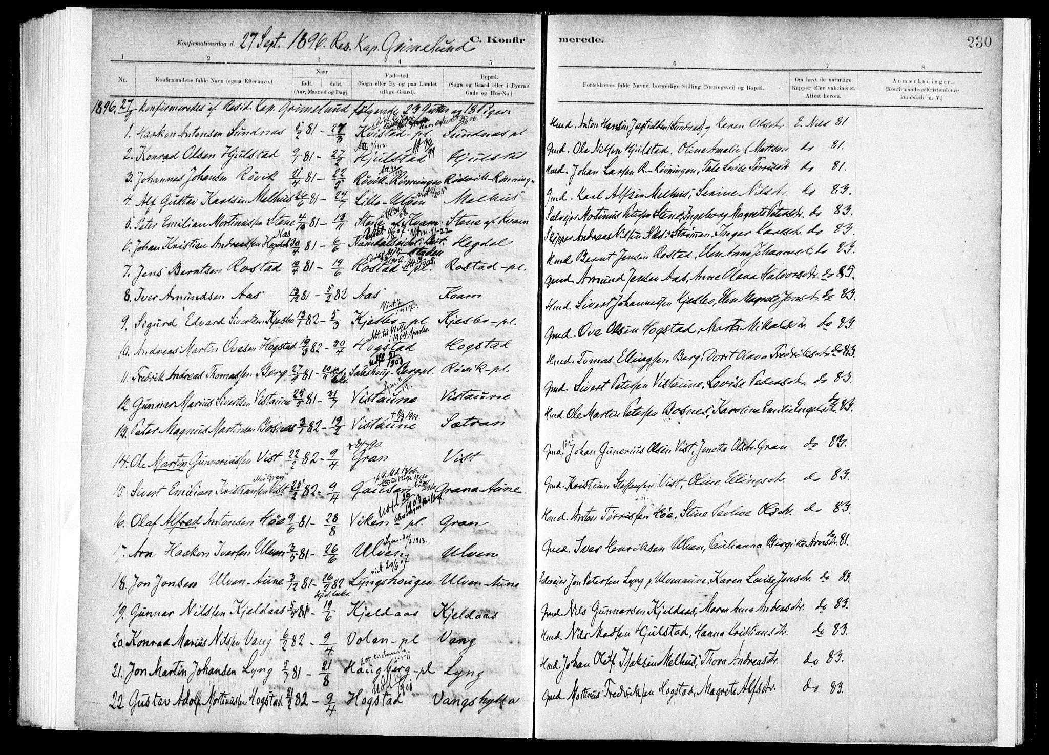 Ministerialprotokoller, klokkerbøker og fødselsregistre - Nord-Trøndelag, SAT/A-1458/730/L0285: Parish register (official) no. 730A10, 1879-1914, p. 230