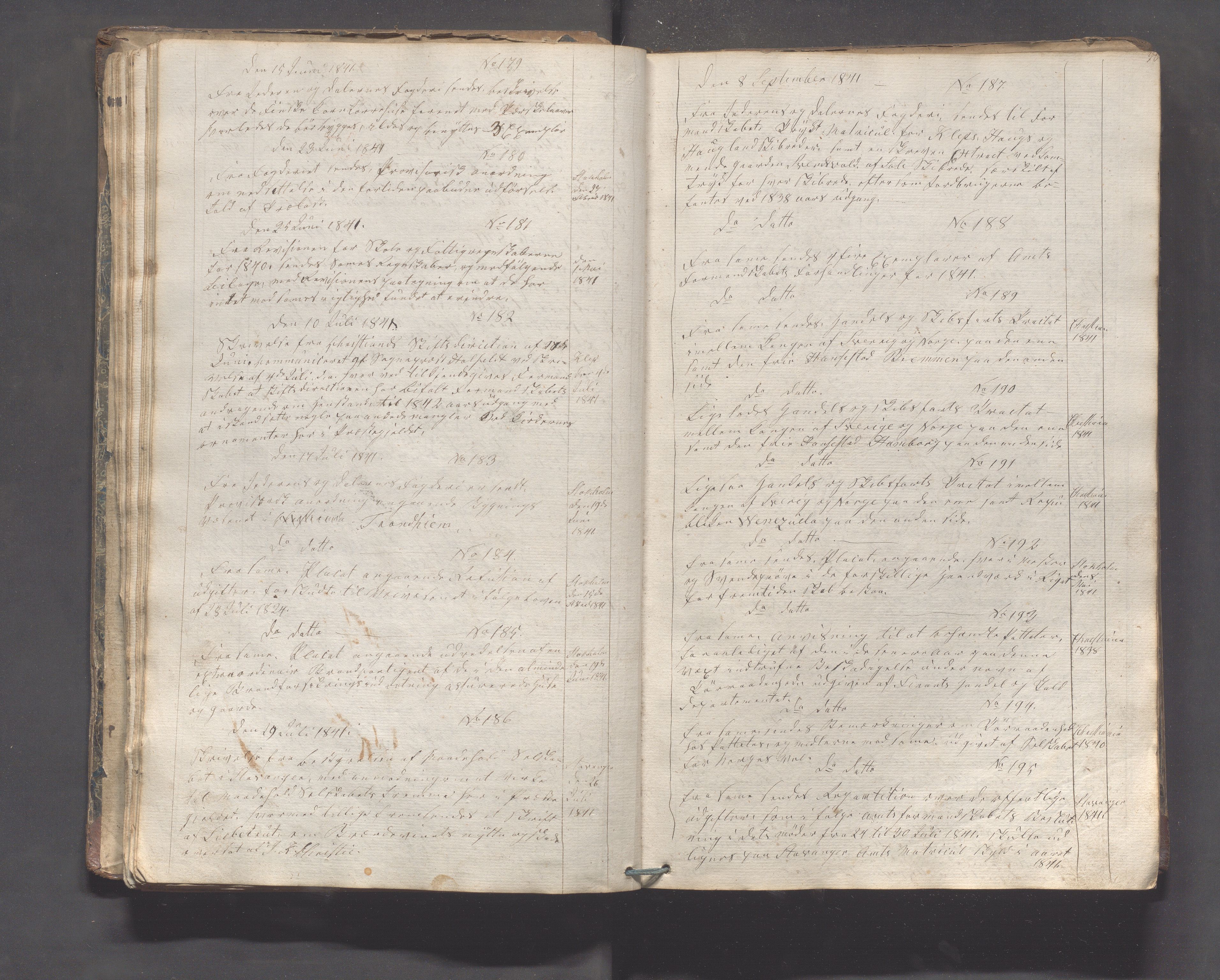 Klepp kommune - Formannskapet, IKAR/K-100277/C/L0001: Brevjournal, 1837-1889, p. 38