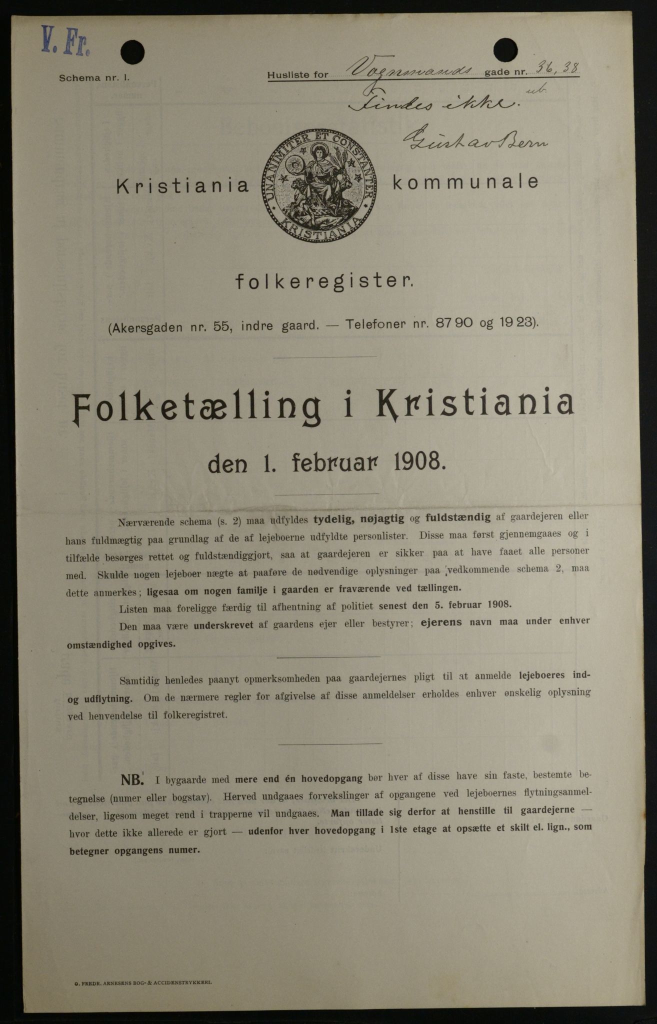 OBA, Municipal Census 1908 for Kristiania, 1908, p. 111528