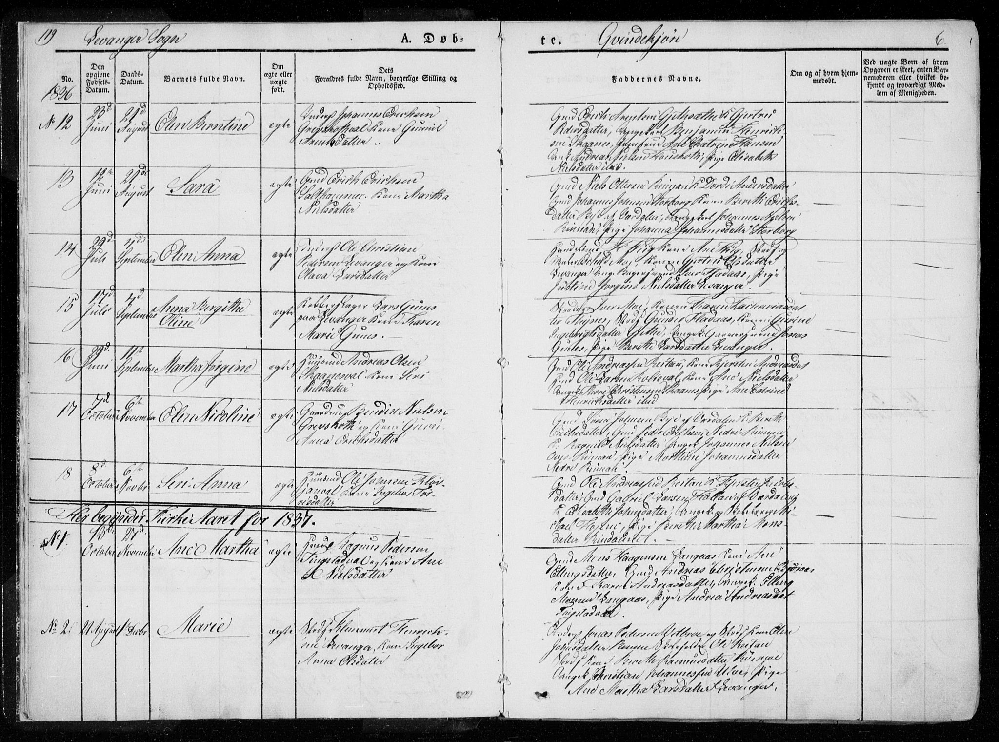 Ministerialprotokoller, klokkerbøker og fødselsregistre - Nord-Trøndelag, SAT/A-1458/720/L0183: Parish register (official) no. 720A01, 1836-1855, p. 6