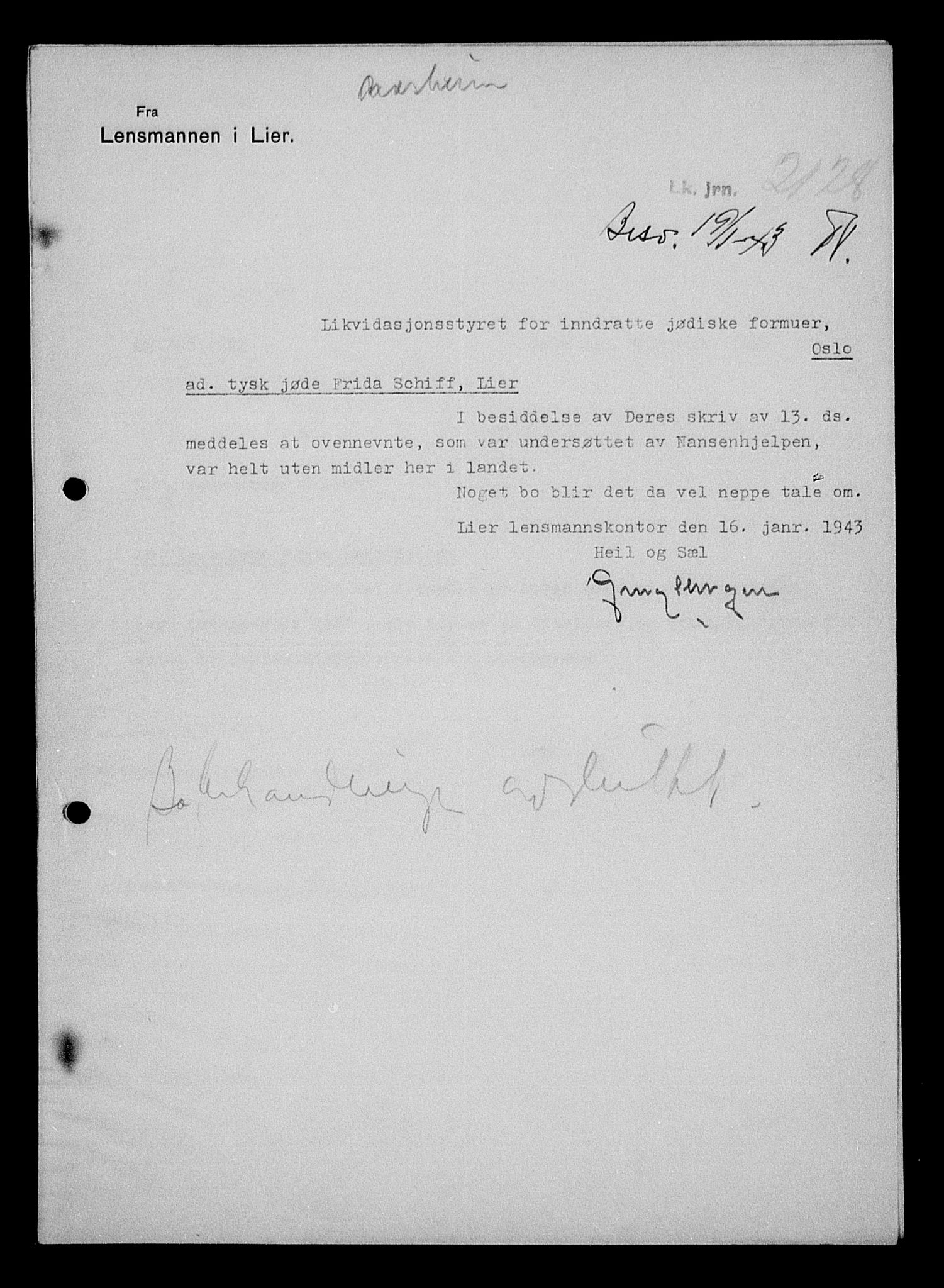 Justisdepartementet, Tilbakeføringskontoret for inndratte formuer, AV/RA-S-1564/H/Hc/Hcd/L1006: --, 1945-1947, p. 6