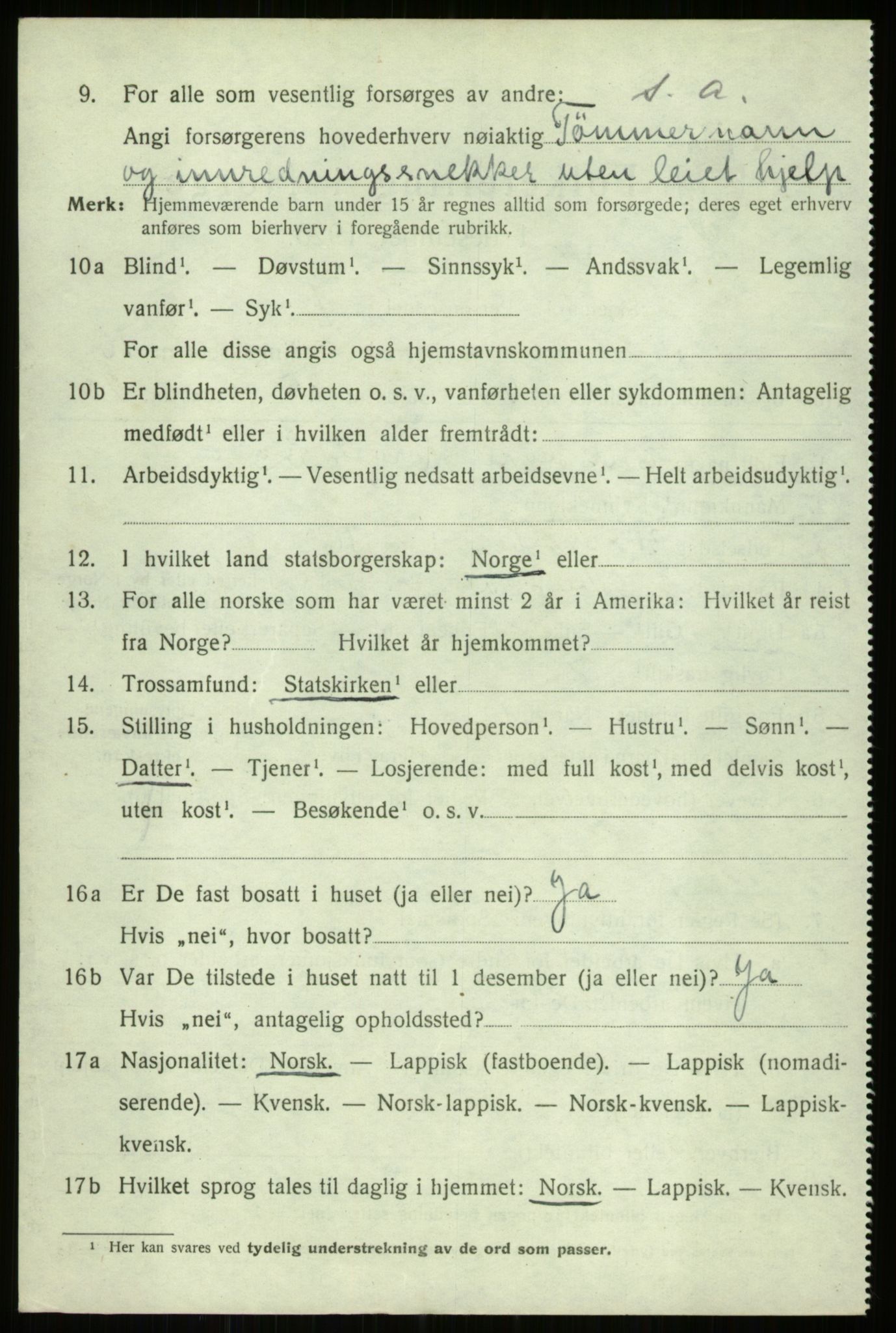 SATØ, 1920 census for Ibestad, 1920, p. 8695