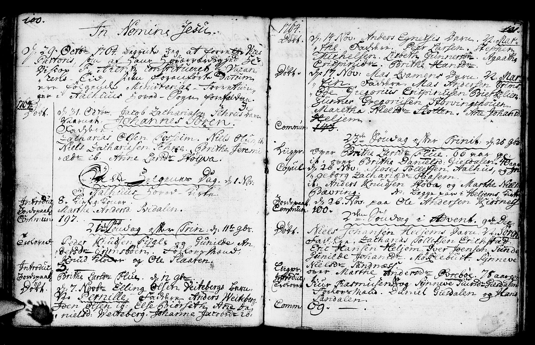 Jølster sokneprestembete, SAB/A-80701/H/Haa/Haaa/L0003: Parish register (official) no. A 3, 1748-1789, p. 100-101