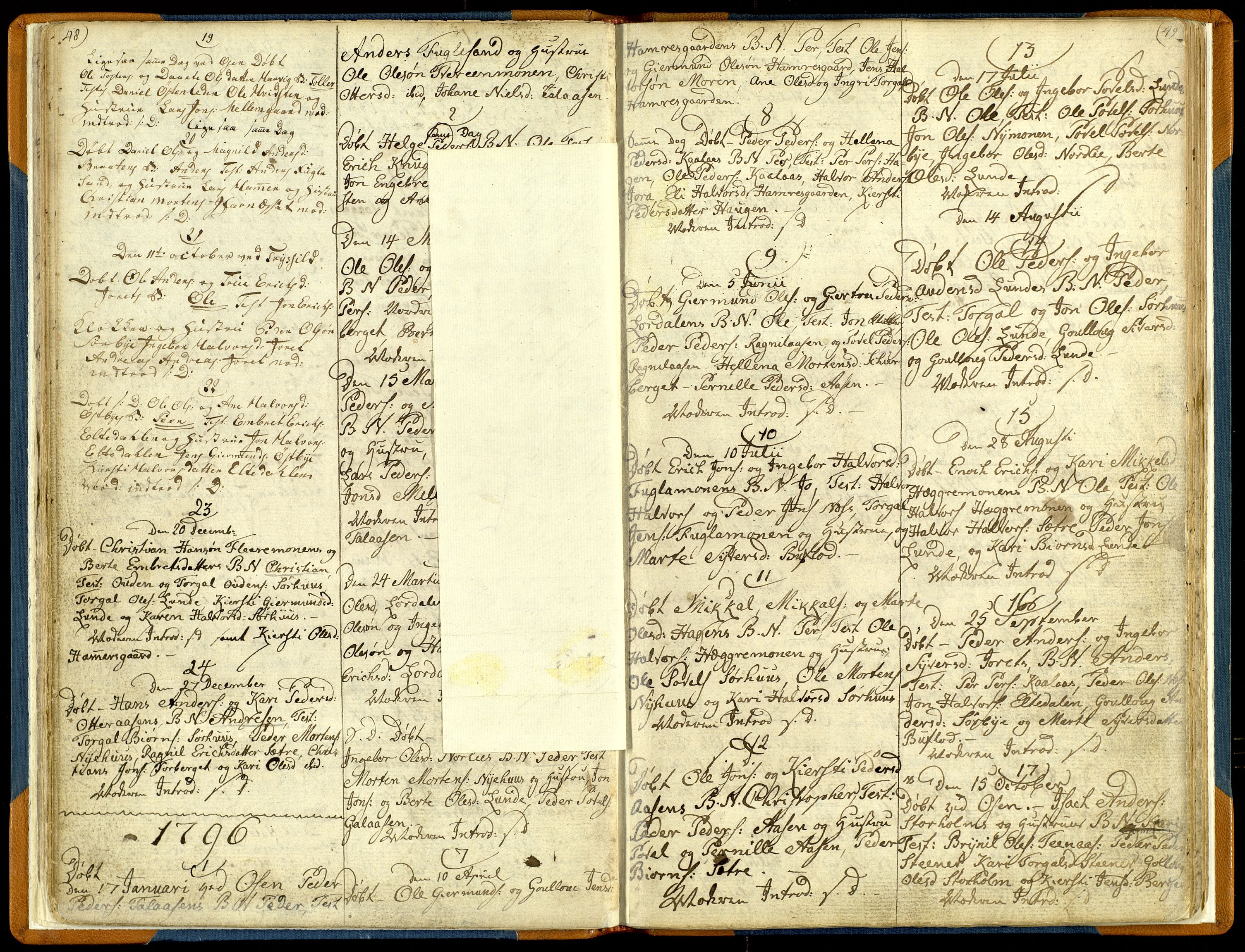 Trysil prestekontor, SAH/PREST-046/H/Ha/Haa/L0001: Parish register (official) no. 1, 1781-1800, p. 48-49