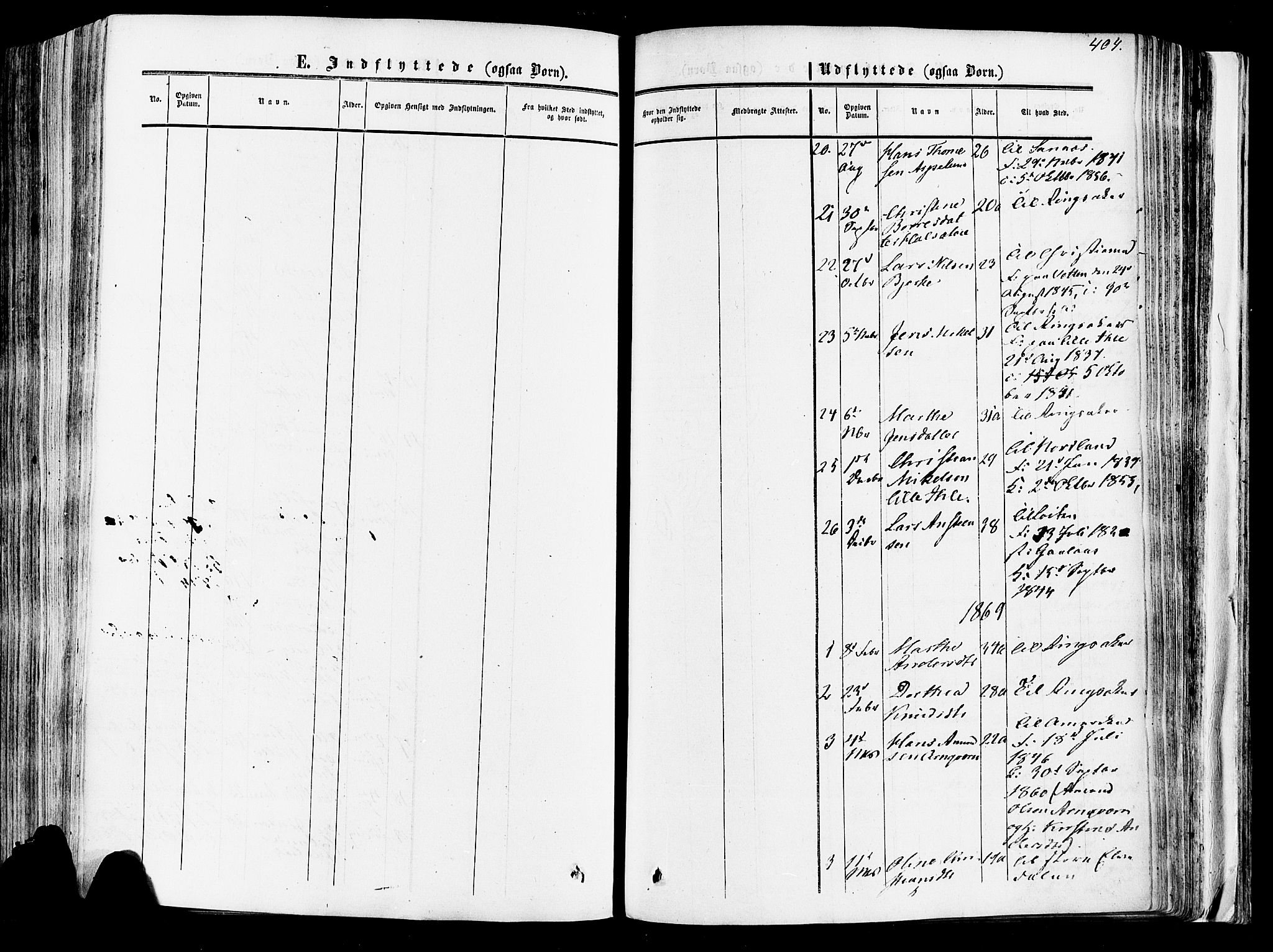Vang prestekontor, Hedmark, SAH/PREST-008/H/Ha/Haa/L0013: Parish register (official) no. 13, 1855-1879, p. 404