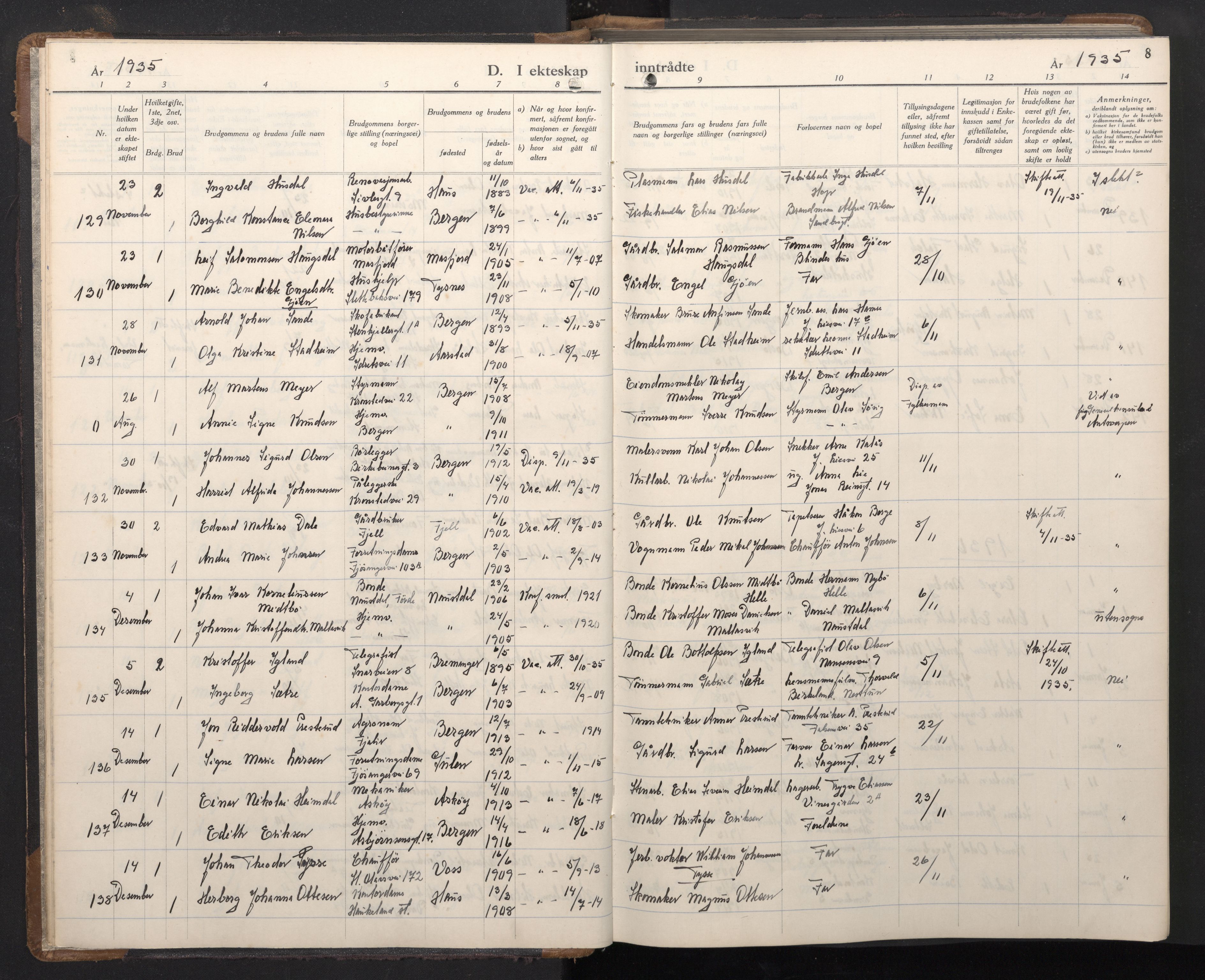 Årstad Sokneprestembete, AV/SAB-A-79301/H/Hab/L0021: Parish register (copy) no. C 3, 1935-1948, p. 7b-8a