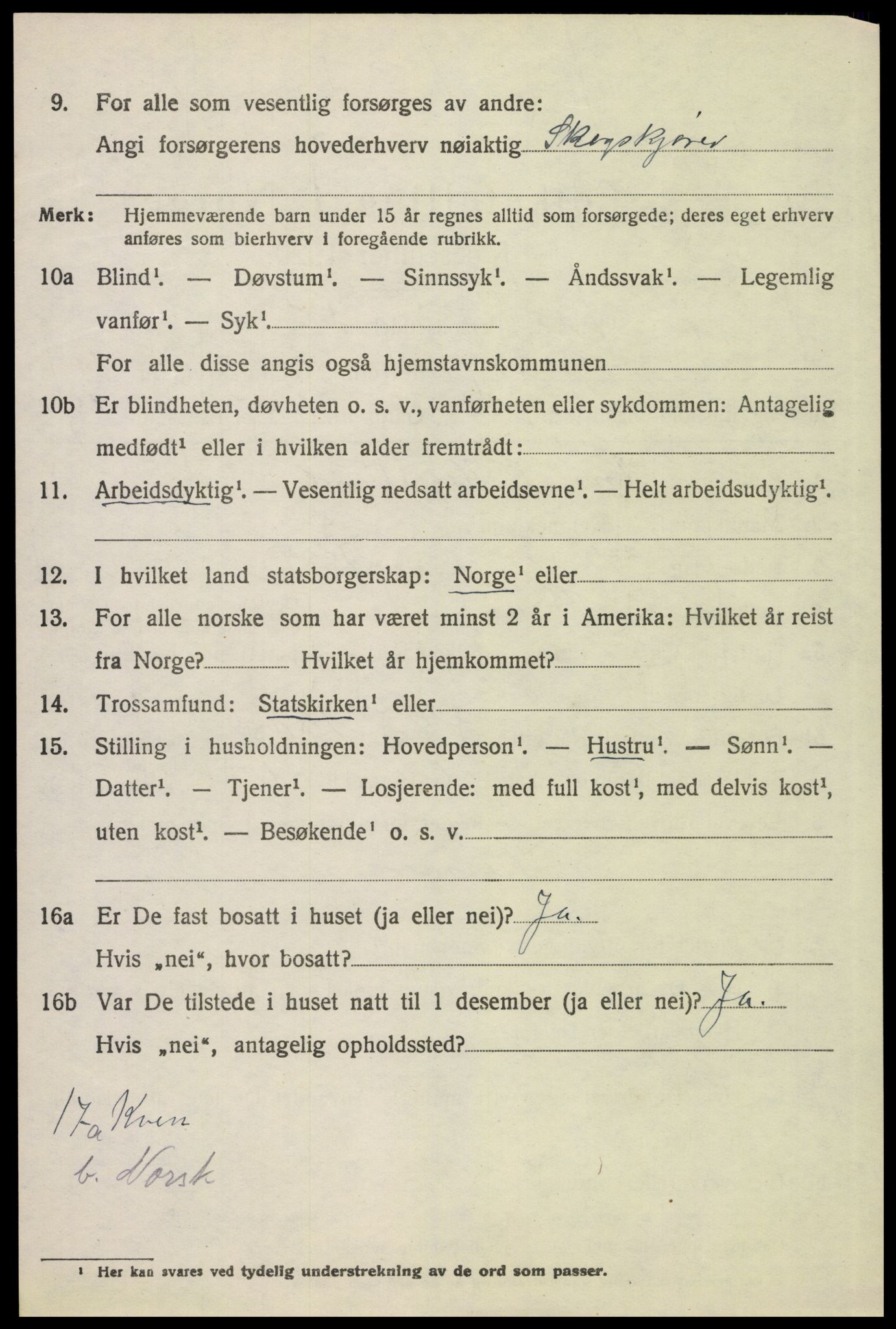 SAH, 1920 census for Grue, 1920, p. 14278