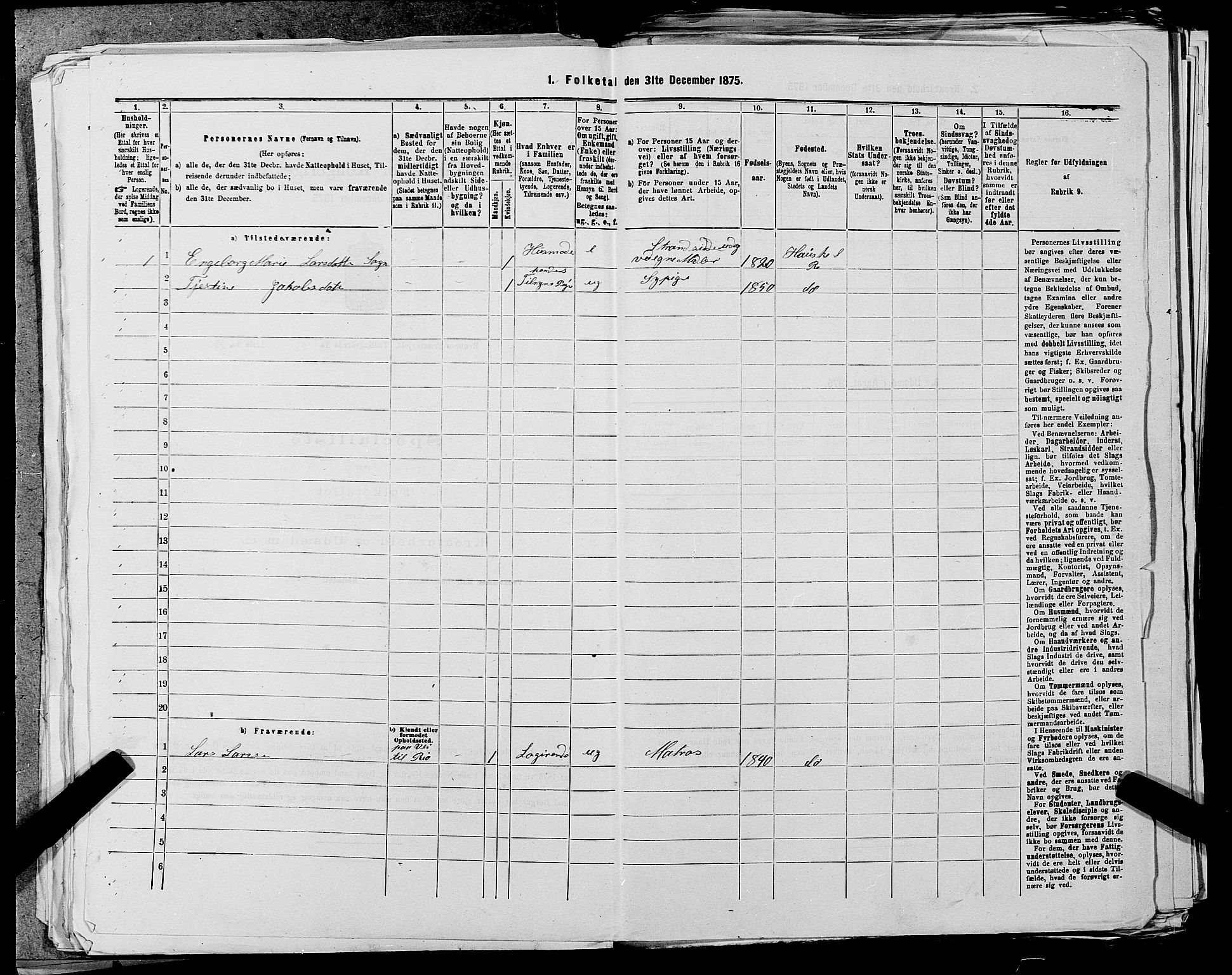 SAST, 1875 census for 1142P Rennesøy, 1875, p. 723