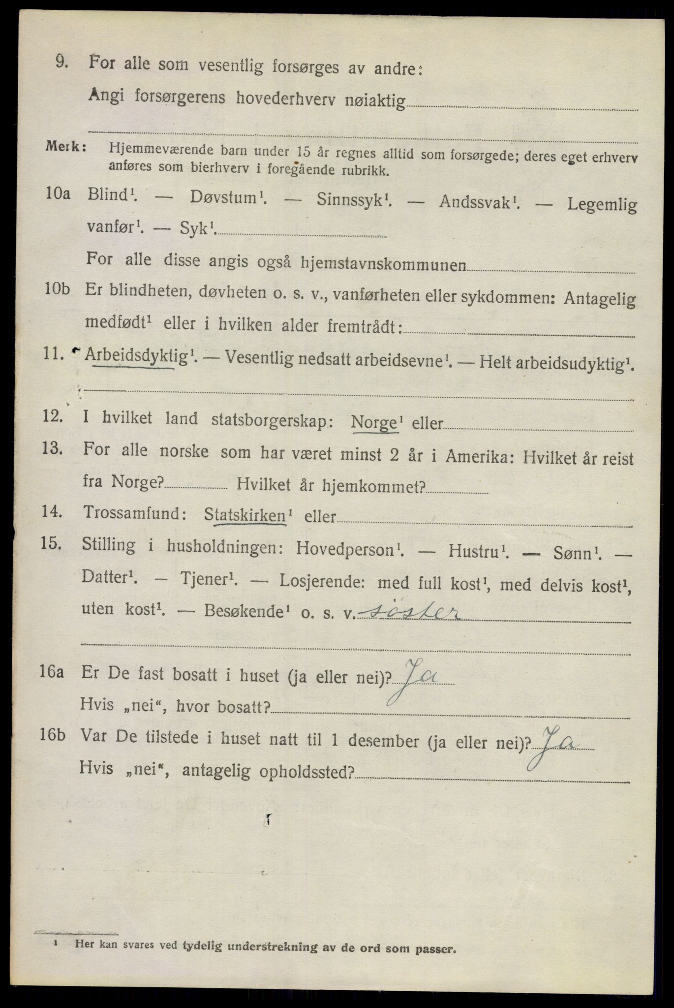 SAO, 1920 census for Ullensaker, 1920, p. 6162