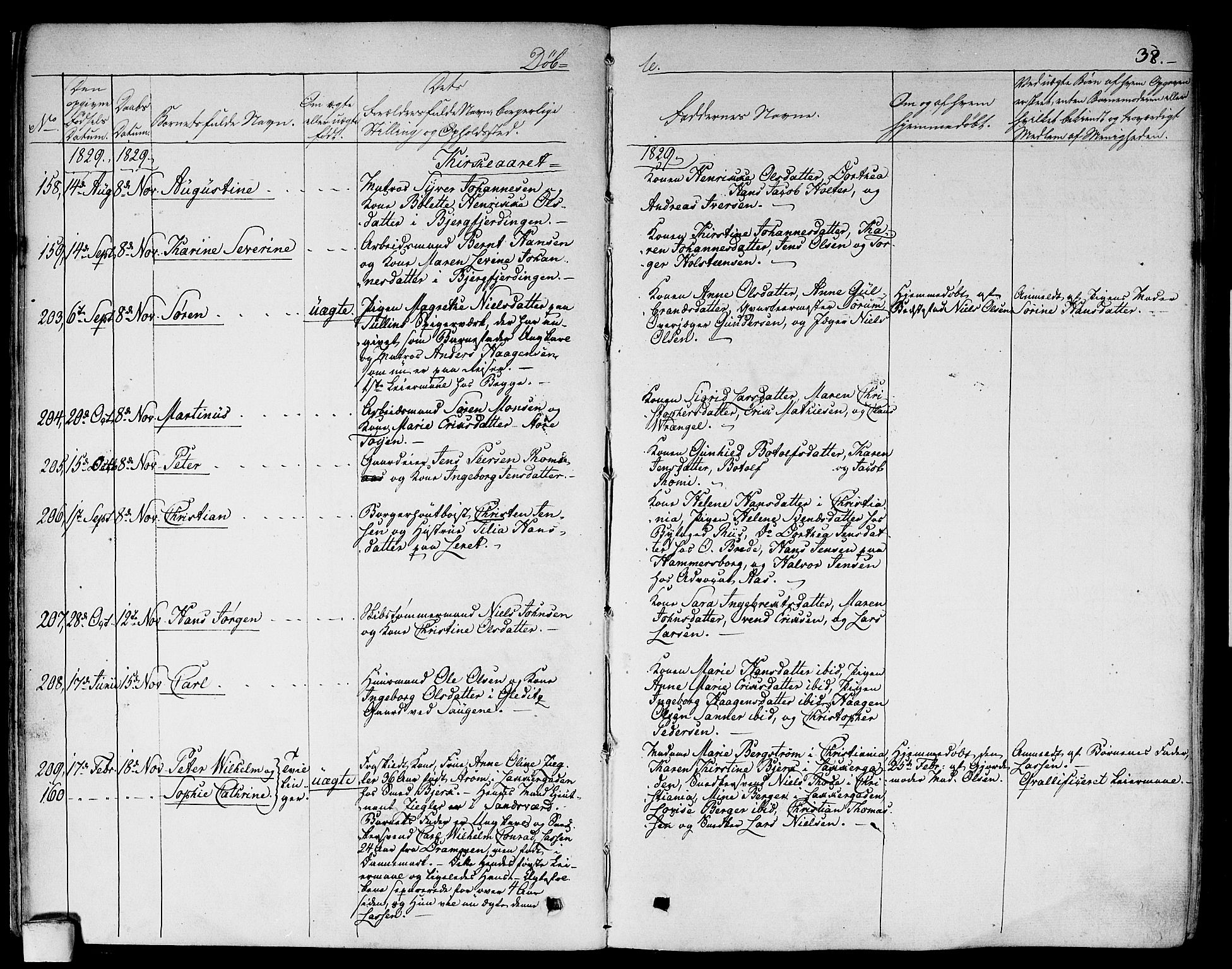 Aker prestekontor kirkebøker, AV/SAO-A-10861/F/L0013: Parish register (official) no. 13, 1828-1837, p. 38