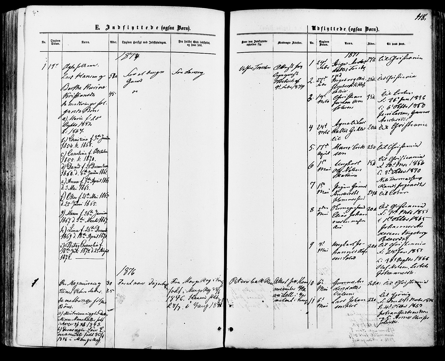 Vang prestekontor, Hedmark, SAH/PREST-008/H/Ha/Haa/L0015: Parish register (official) no. 15, 1871-1885, p. 418