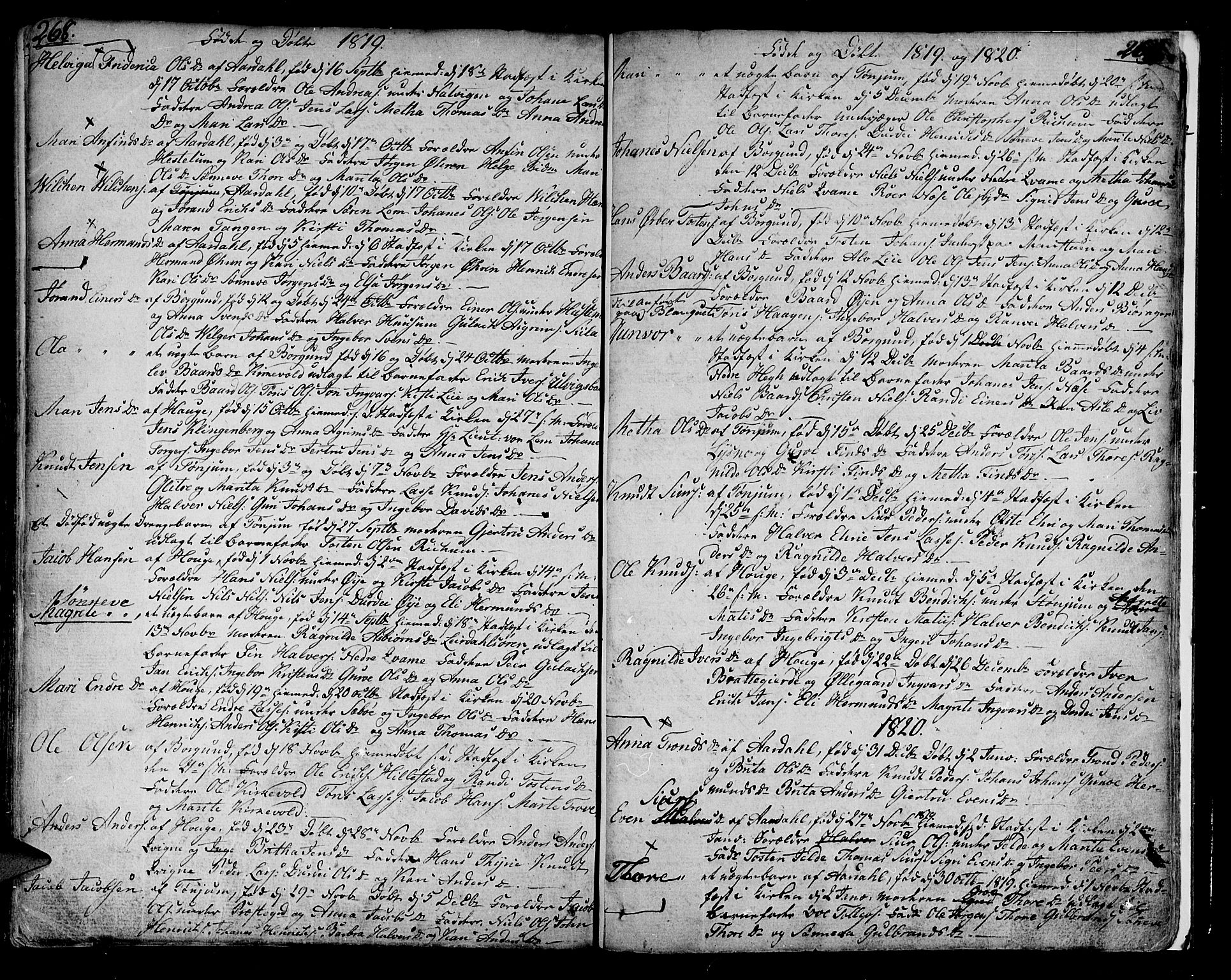 Lærdal sokneprestembete, SAB/A-81201: Parish register (official) no. A 4, 1805-1821, p. 268-269