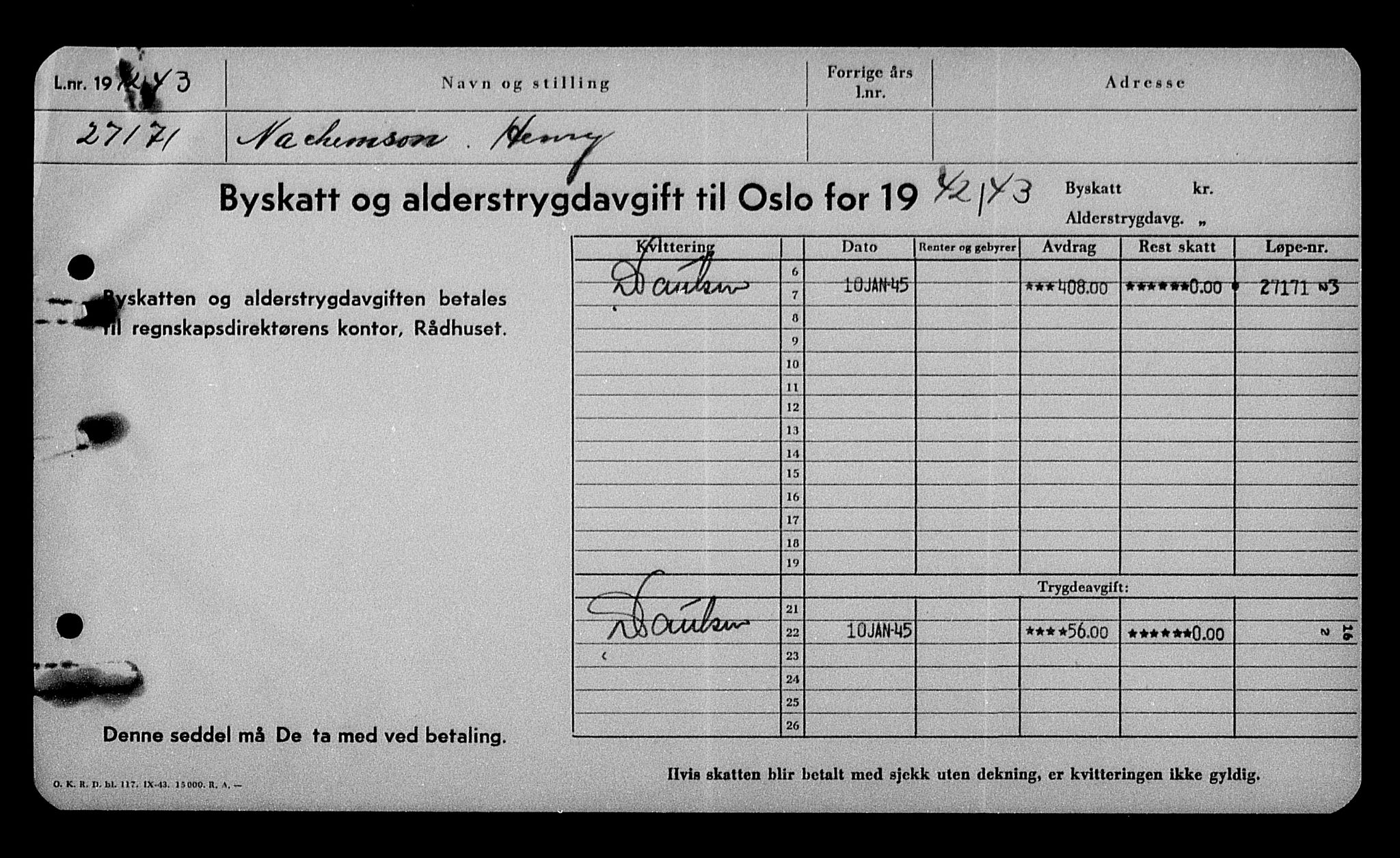 Justisdepartementet, Tilbakeføringskontoret for inndratte formuer, AV/RA-S-1564/H/Hc/Hcc/L0967: --, 1945-1947, p. 20