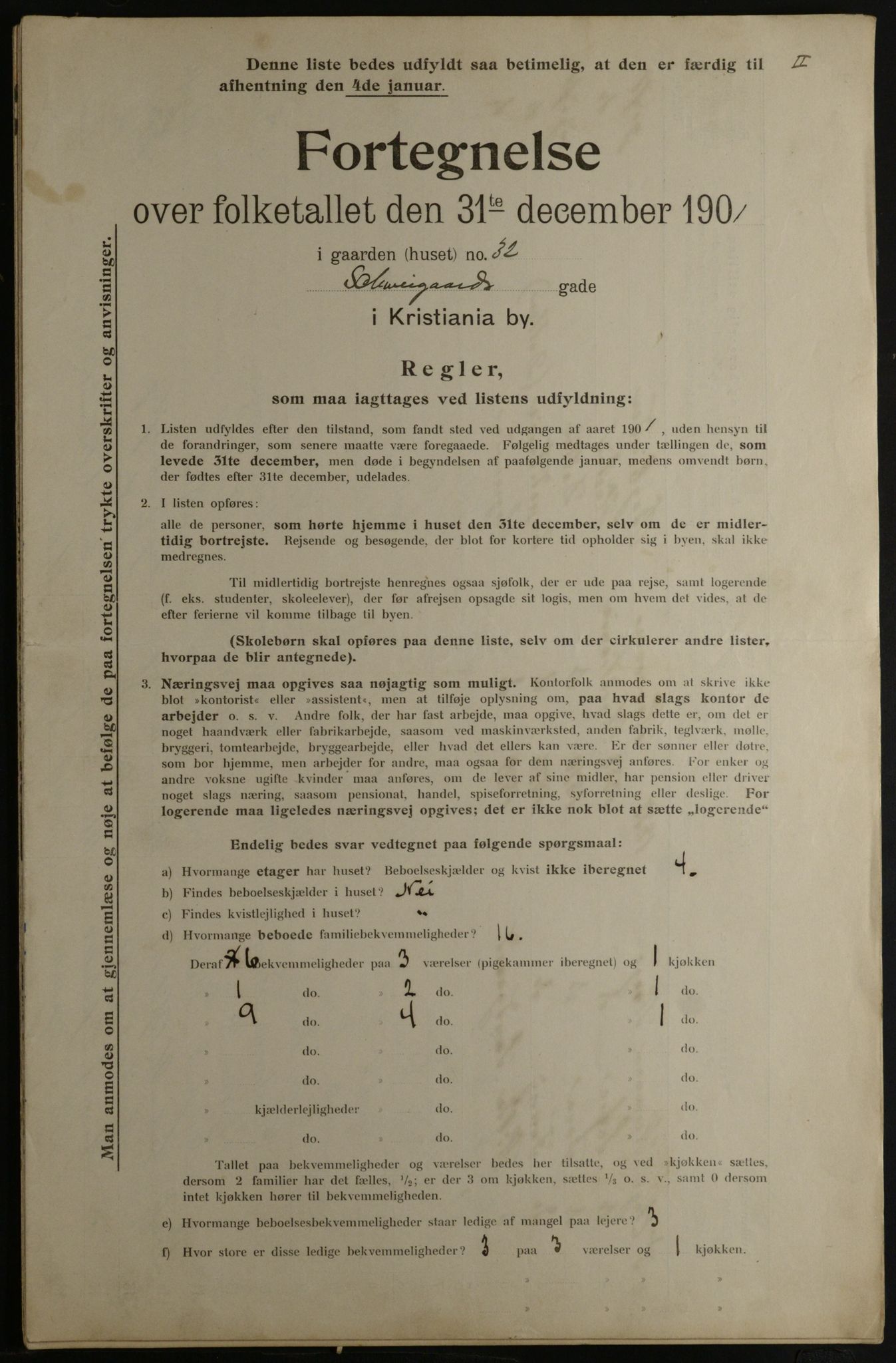 OBA, Municipal Census 1901 for Kristiania, 1901, p. 14063
