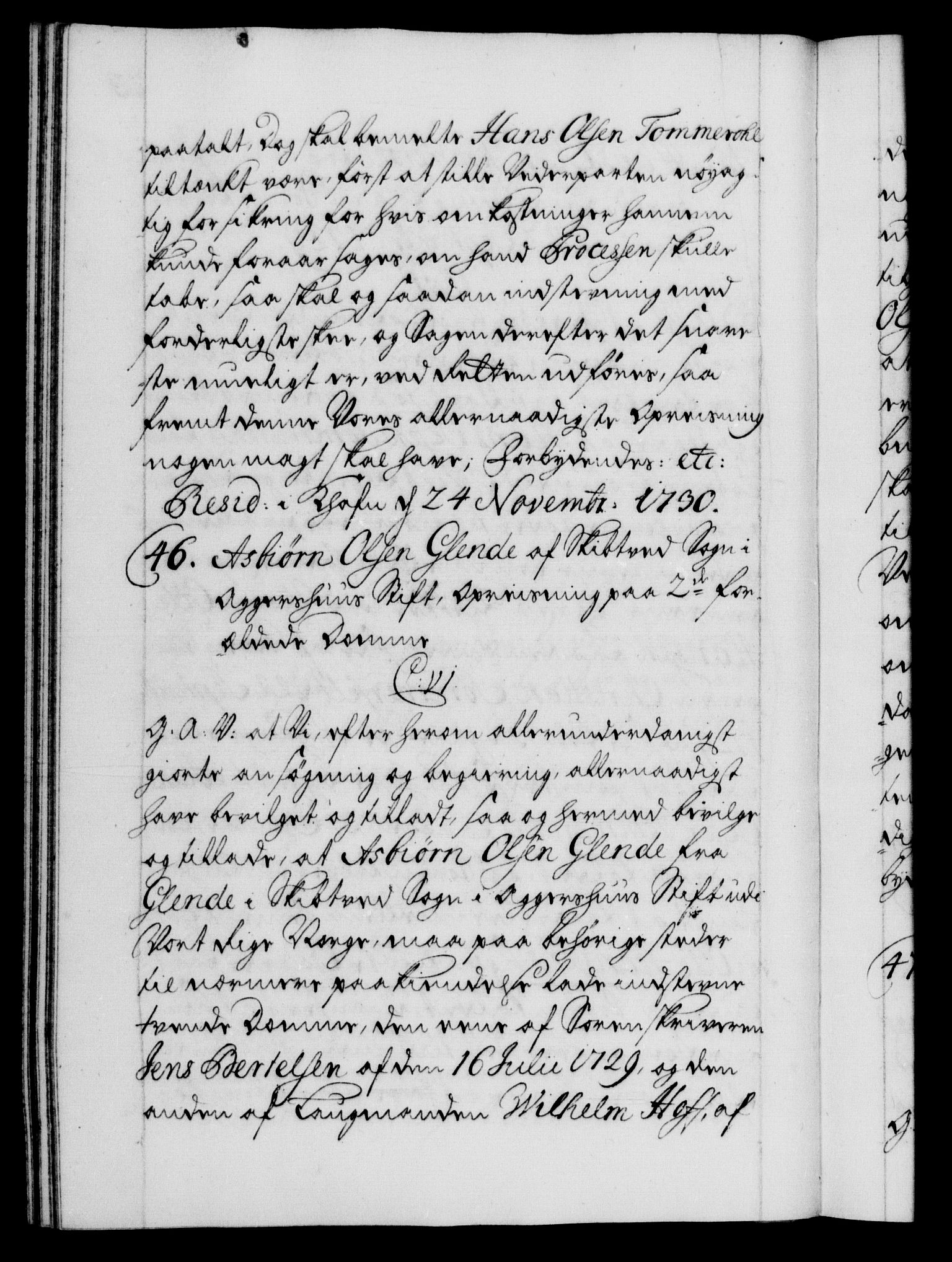 Danske Kanselli 1572-1799, AV/RA-EA-3023/F/Fc/Fca/Fcaa/L0027: Norske registre, 1730-1732, p. 33b