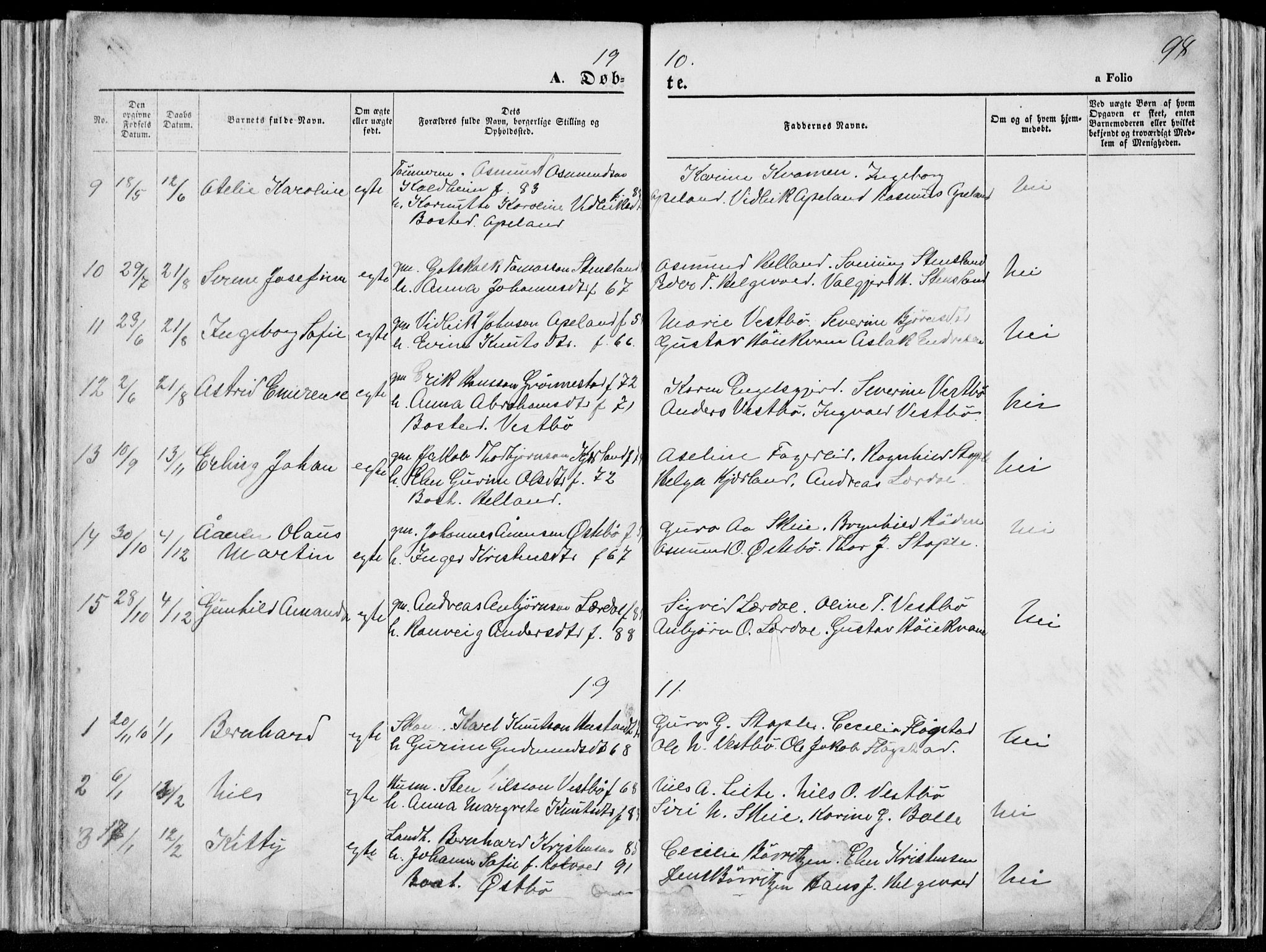 Vikedal sokneprestkontor, SAST/A-101840/01/V: Parish register (copy) no. B 10, 1864-1926, p. 98