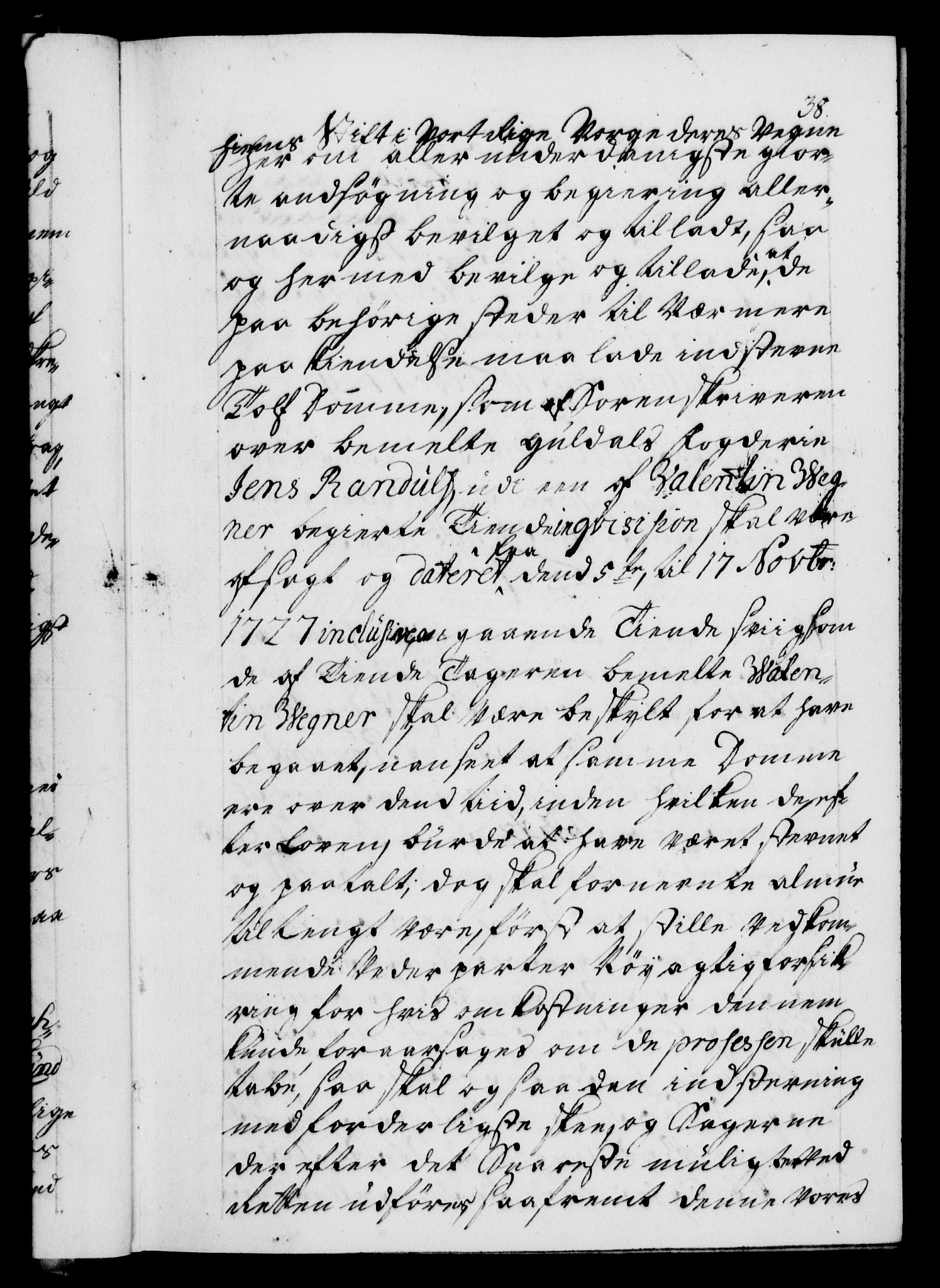 Danske Kanselli 1572-1799, AV/RA-EA-3023/F/Fc/Fca/Fcaa/L0026: Norske registre, 1729-1730, p. 38a