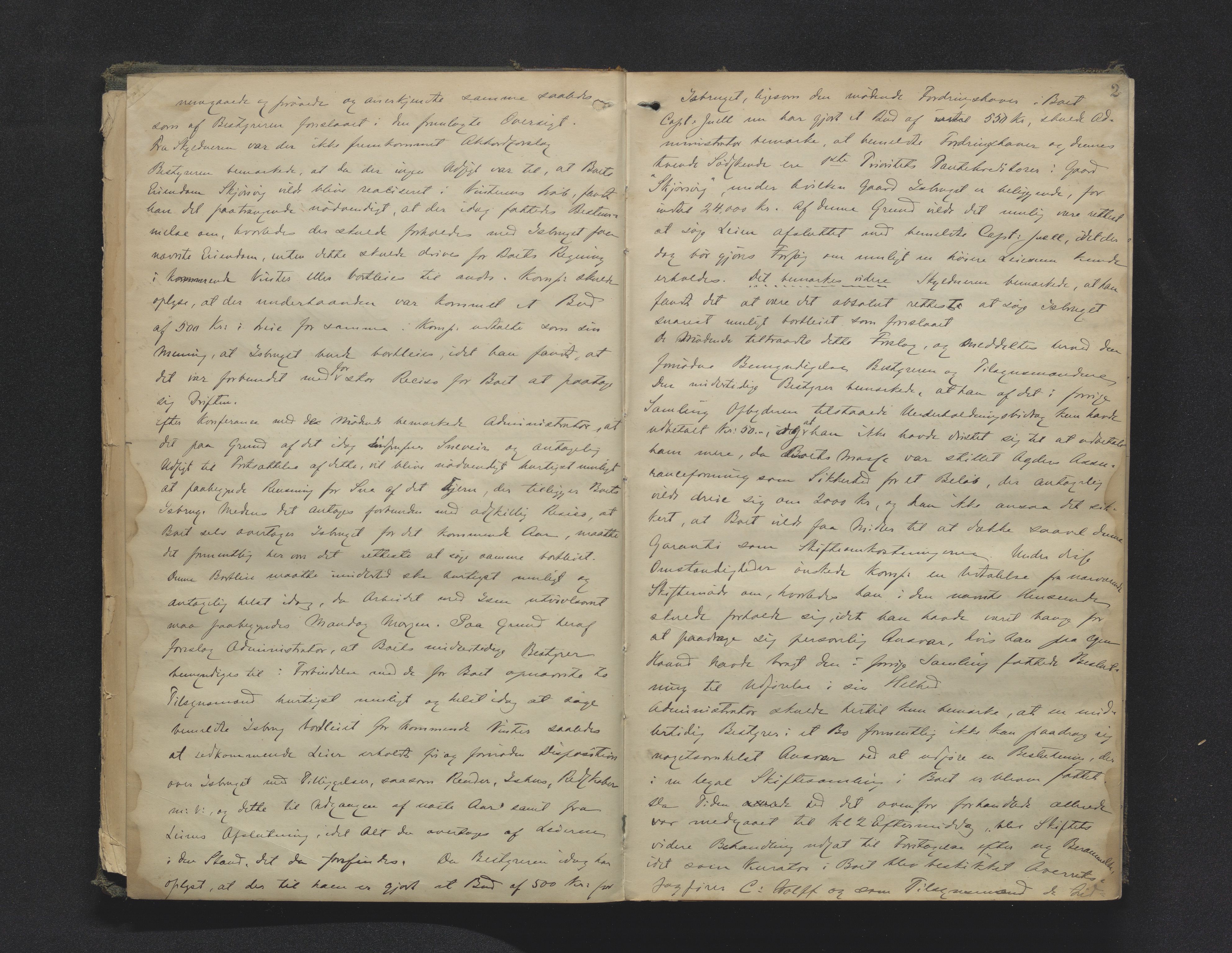 Bamble sorenskriveri, AV/SAKO-A-214/H/Hb/Hbc/L0009: Skifteforhandlingsprotokoll, 1887-1892, p. 2
