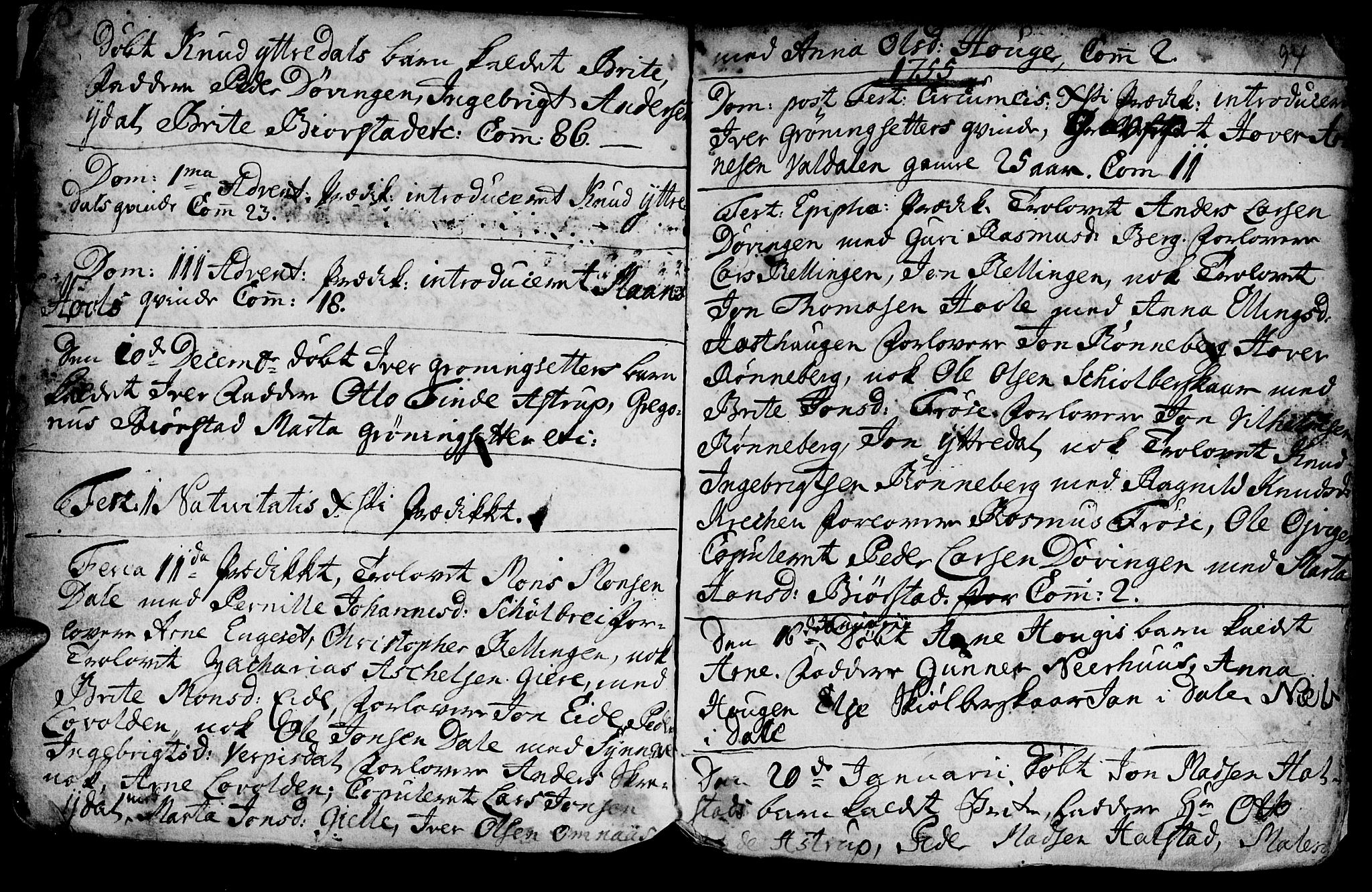 Ministerialprotokoller, klokkerbøker og fødselsregistre - Møre og Romsdal, SAT/A-1454/519/L0240: Parish register (official) no. 519A01 /1, 1736-1760, p. 94