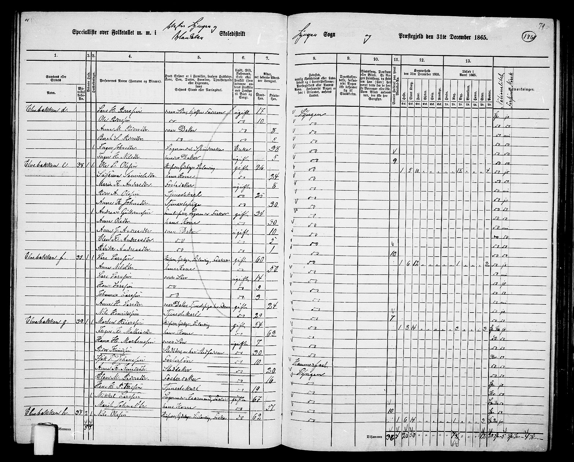 RA, 1865 census for Lyngen, 1865, p. 21