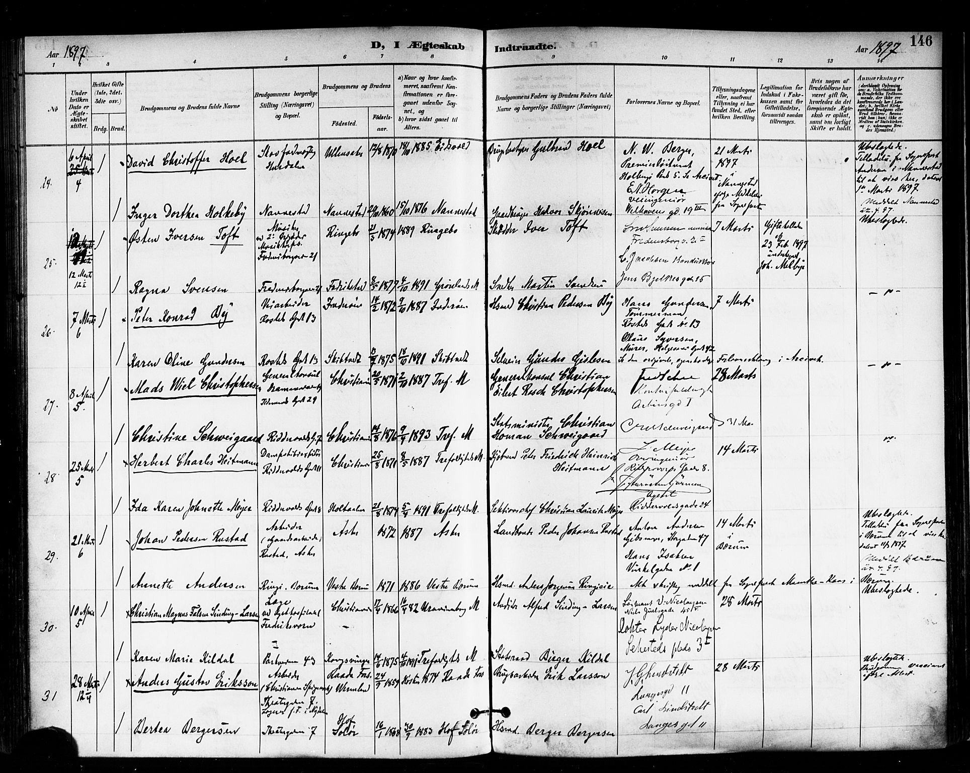 Trefoldighet prestekontor Kirkebøker, SAO/A-10882/F/Fc/L0004: Parish register (official) no. III 4, 1891-1900, p. 146