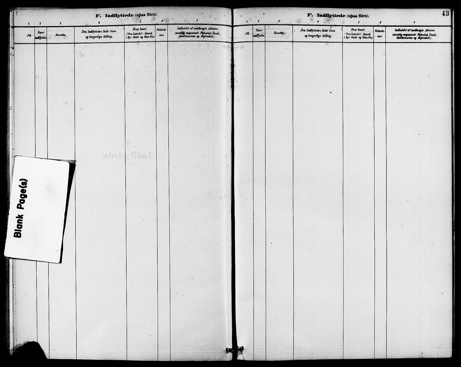 Rennesøy sokneprestkontor, AV/SAST-A -101827/H/Ha/Haa/L0010: Parish register (official) no. A 10, 1878-1890, p. 43