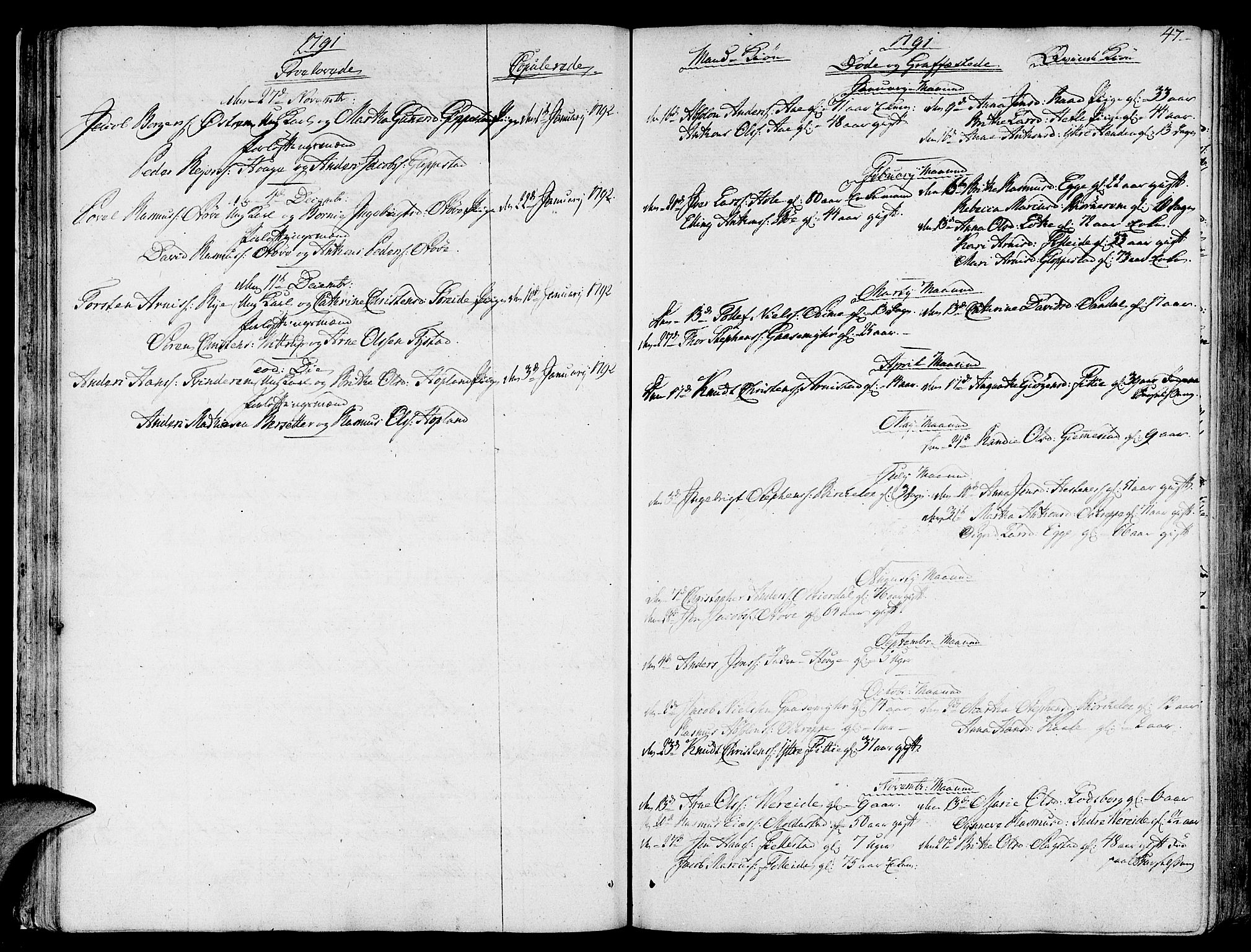 Gloppen sokneprestembete, SAB/A-80101/H/Haa/Haaa/L0005: Parish register (official) no. A 5, 1785-1815, p. 47
