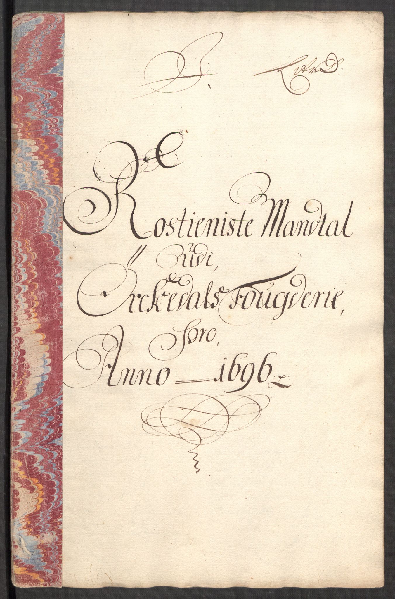 Rentekammeret inntil 1814, Reviderte regnskaper, Fogderegnskap, RA/EA-4092/R60/L3946: Fogderegnskap Orkdal og Gauldal, 1696, p. 121