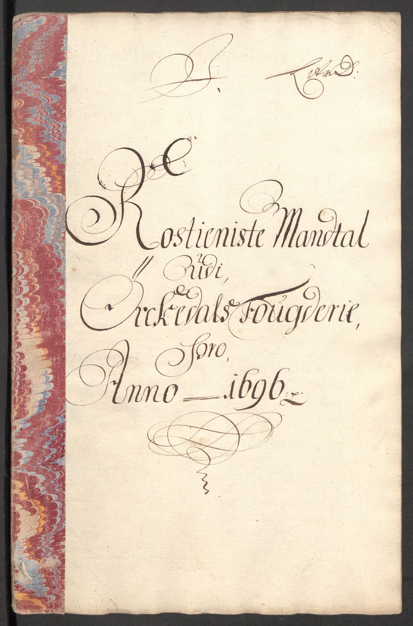 Rentekammeret inntil 1814, Reviderte regnskaper, Fogderegnskap, AV/RA-EA-4092/R60/L3946: Fogderegnskap Orkdal og Gauldal, 1696, p. 121