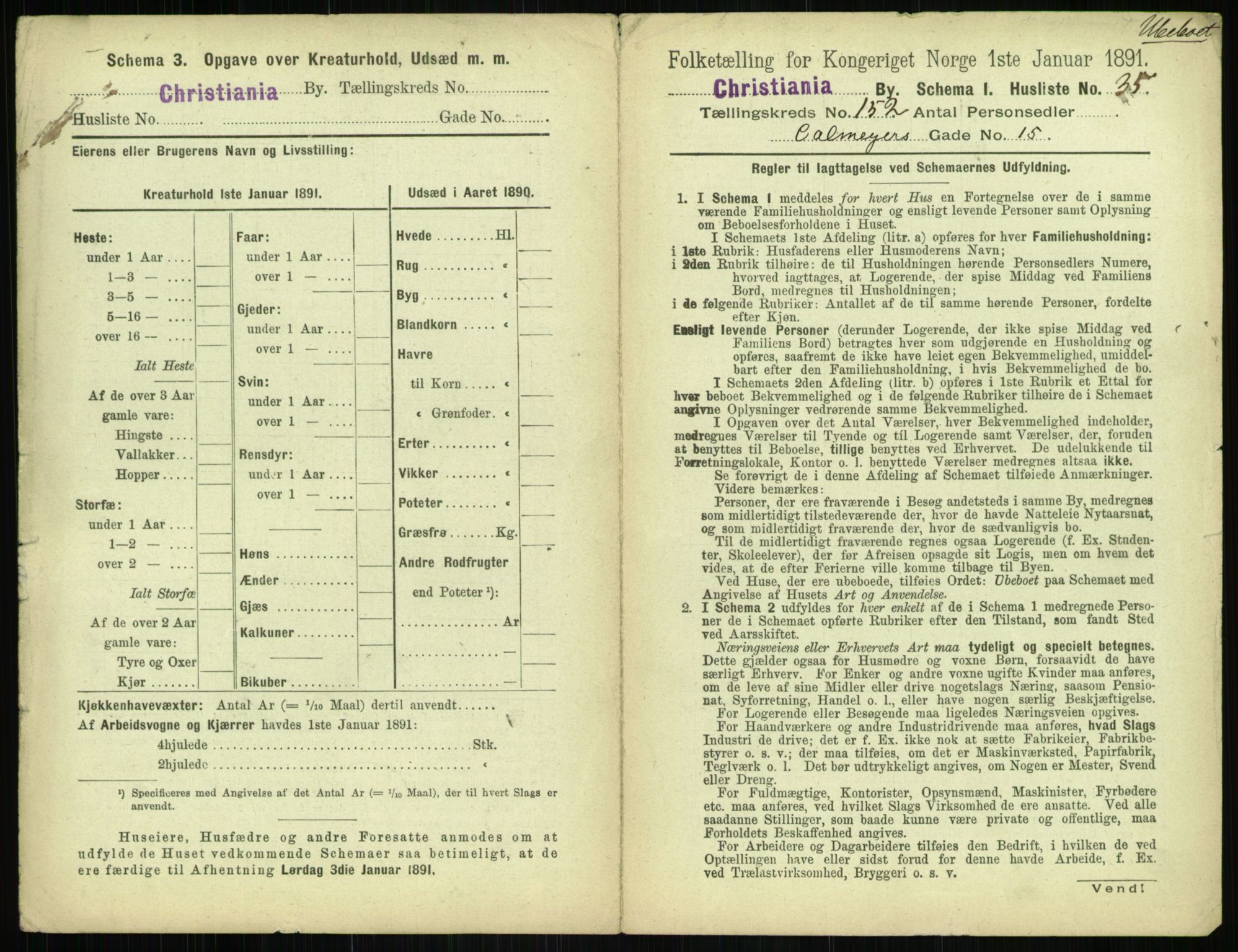 RA, 1891 census for 0301 Kristiania, 1891, p. 85176