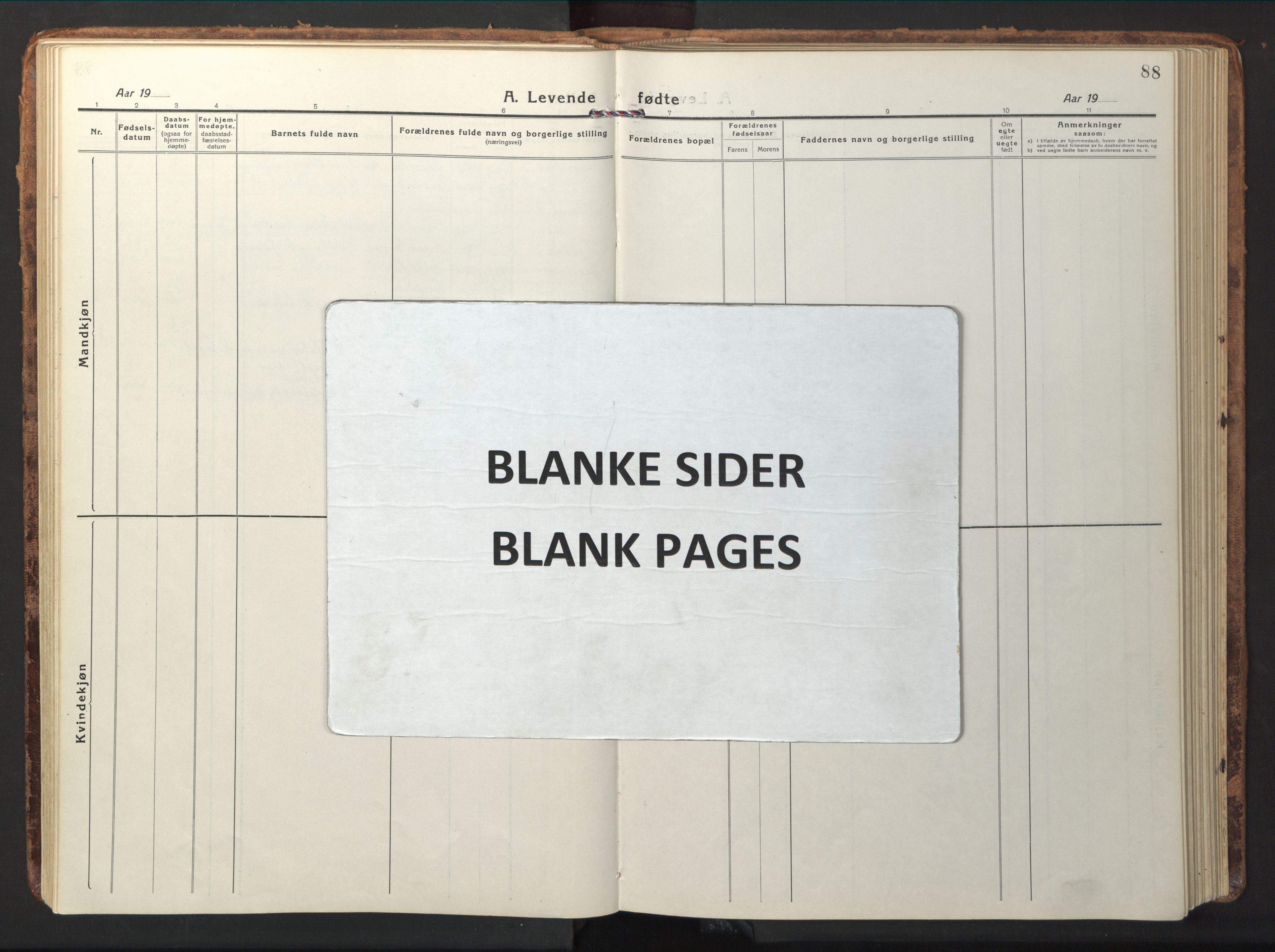 Ministerialprotokoller, klokkerbøker og fødselsregistre - Nord-Trøndelag, AV/SAT-A-1458/714/L0136: Parish register (copy) no. 714C05, 1918-1957, p. 88