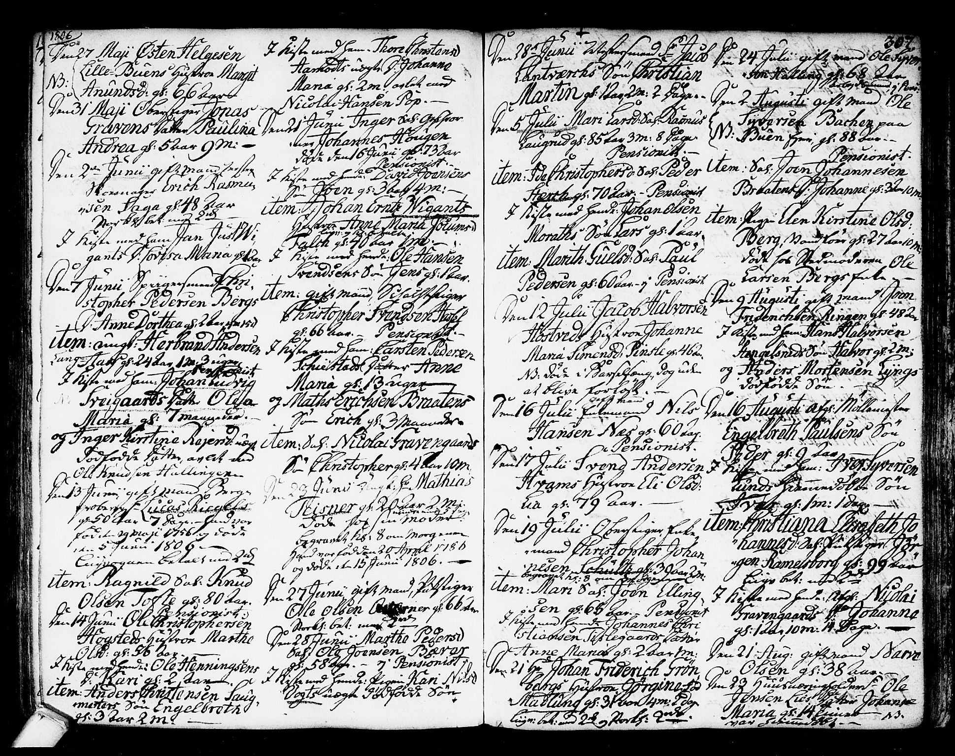 Kongsberg kirkebøker, AV/SAKO-A-22/F/Fa/L0007: Parish register (official) no. I 7, 1795-1816, p. 307