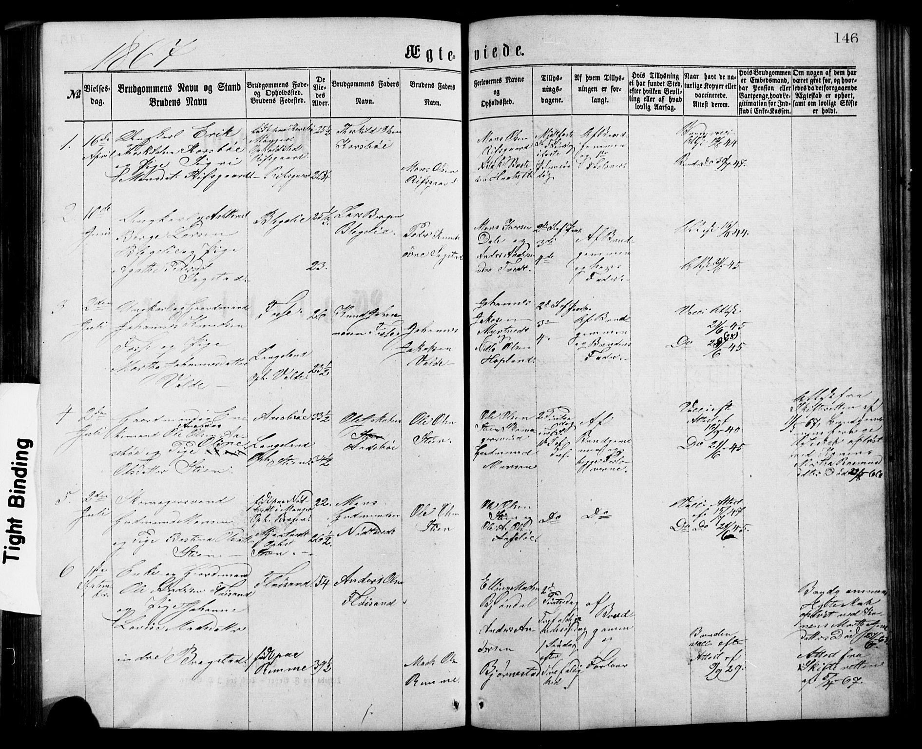 Alversund Sokneprestembete, SAB/A-73901/H/Ha/Hab: Parish register (copy) no. C 2, 1867-1880, p. 146