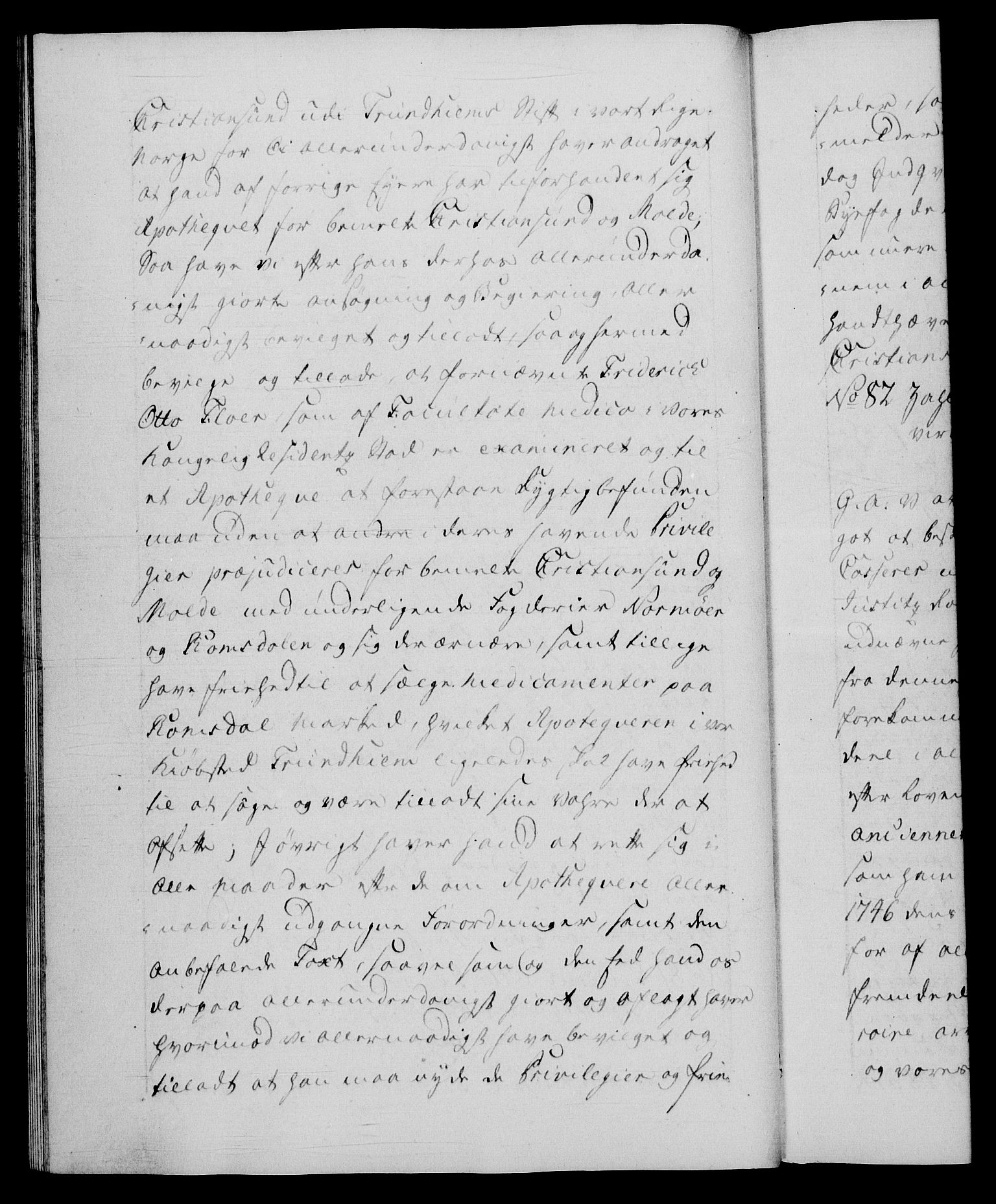 Danske Kanselli 1572-1799, AV/RA-EA-3023/F/Fc/Fca/Fcaa/L0050: Norske registre, 1784-1785, p. 53b