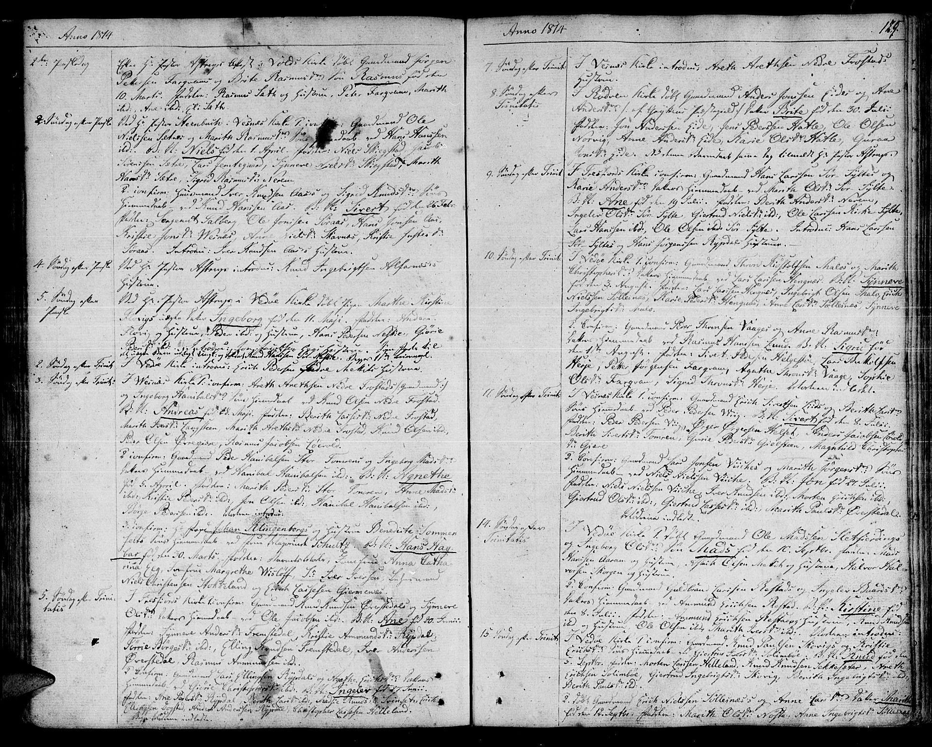Ministerialprotokoller, klokkerbøker og fødselsregistre - Møre og Romsdal, AV/SAT-A-1454/547/L0601: Parish register (official) no. 547A03, 1799-1818, p. 129