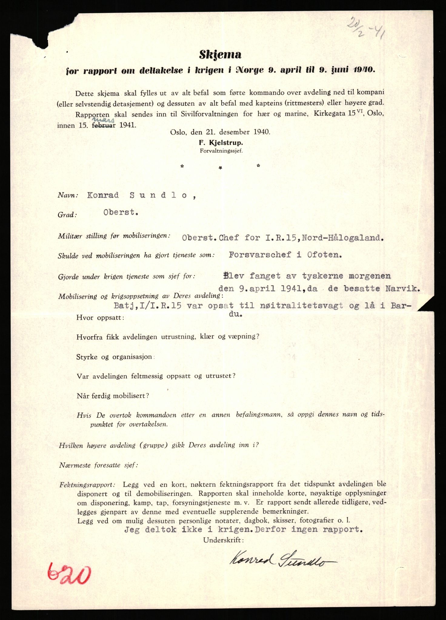 Forsvaret, Forsvarets krigshistoriske avdeling, RA/RAFA-2017/Y/Yb/L0141: II-C-11-620  -  6. Divisjon: IR 15, 1940-1948, p. 221