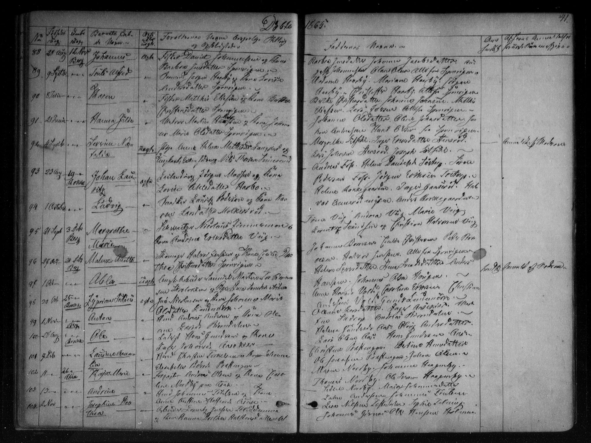 Berg prestekontor Kirkebøker, AV/SAO-A-10902/F/Fa/L0005: Parish register (official) no. I 5, 1861-1877, p. 41