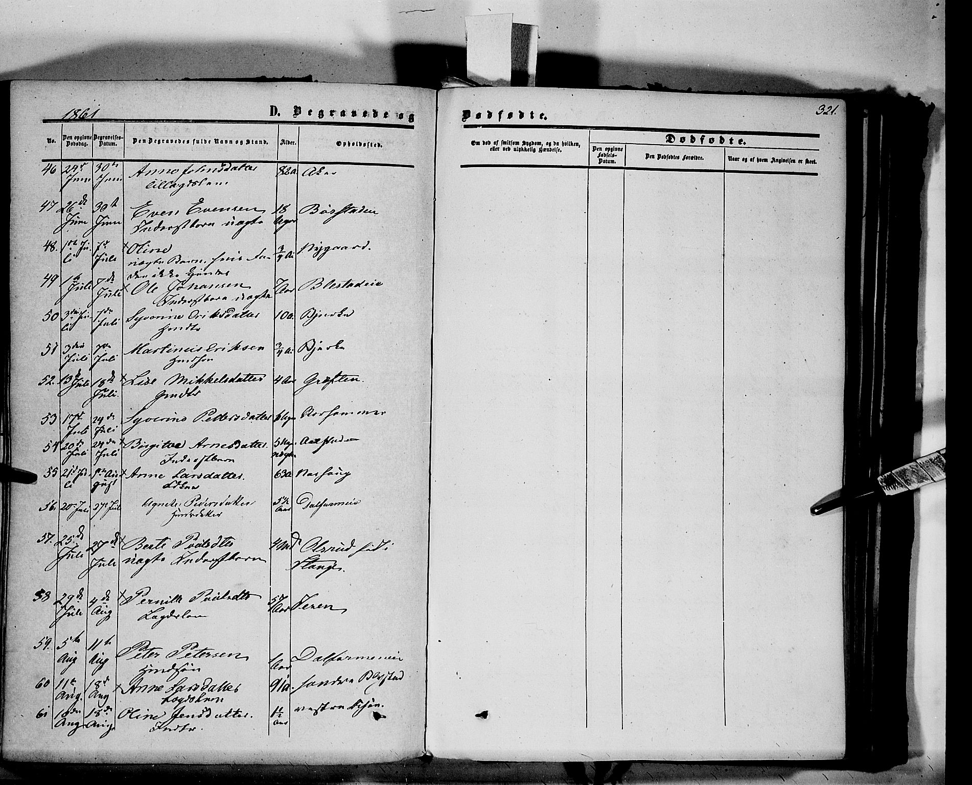 Vang prestekontor, Hedmark, AV/SAH-PREST-008/H/Ha/Haa/L0012: Parish register (official) no. 12, 1855-1870, p. 321