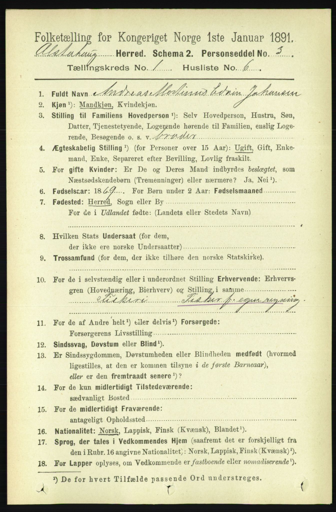 RA, 1891 census for 1820 Alstahaug, 1891, p. 117