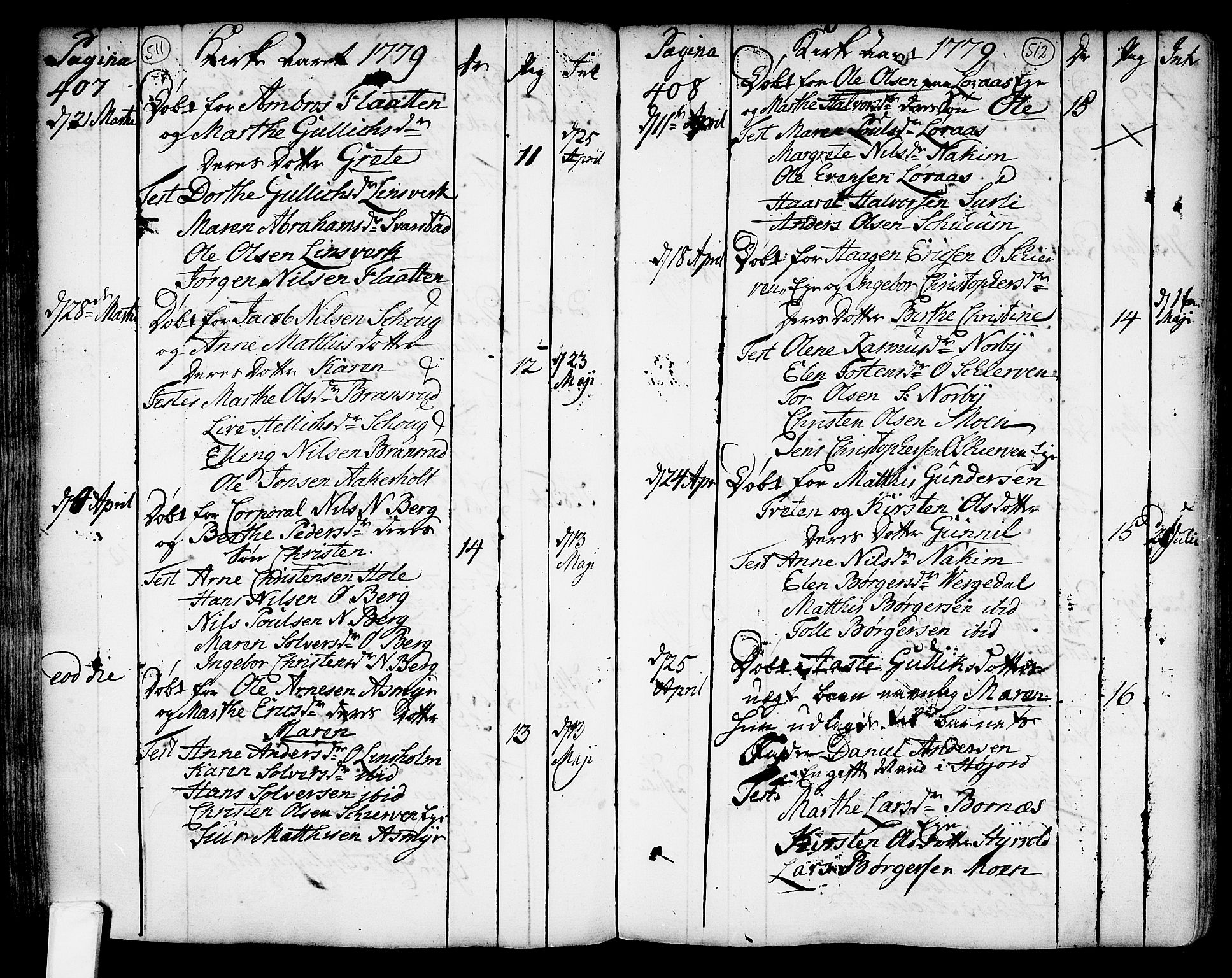 Lardal kirkebøker, AV/SAKO-A-350/F/Fa/L0003: Parish register (official) no. I 3, 1733-1815, p. 511-512