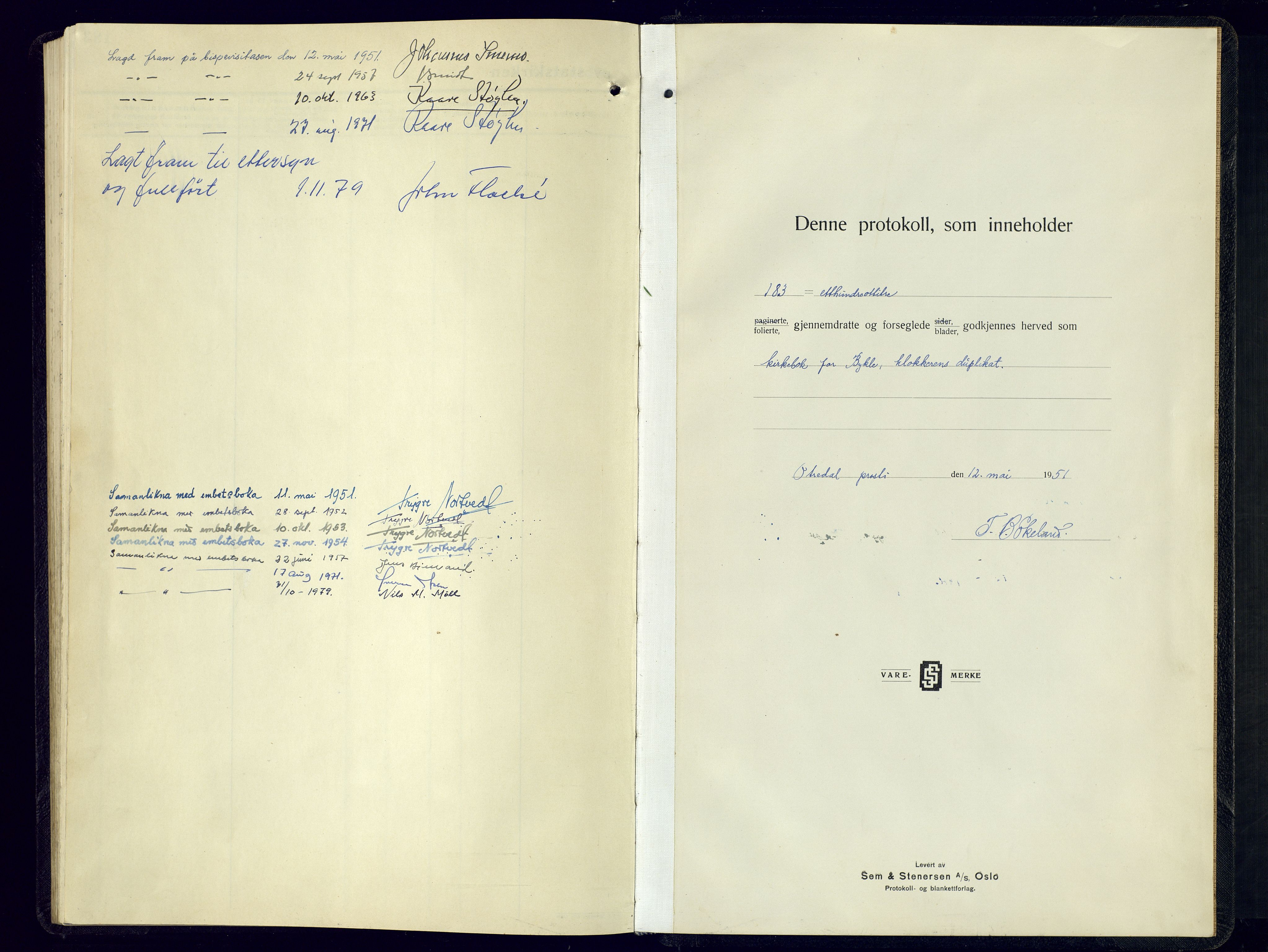 Valle sokneprestkontor, SAK/1111-0044/F/Fb/Fba/L0005: Parish register (copy) no. B-5, 1945-1977