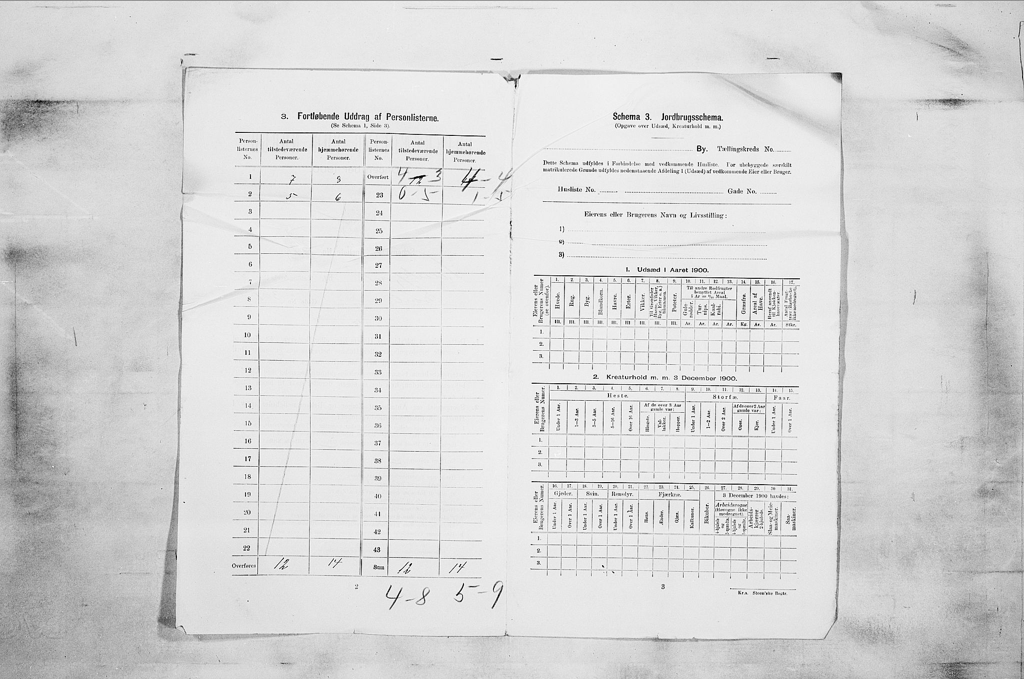 RA, 1900 census for Sandefjord, 1900, p. 2835