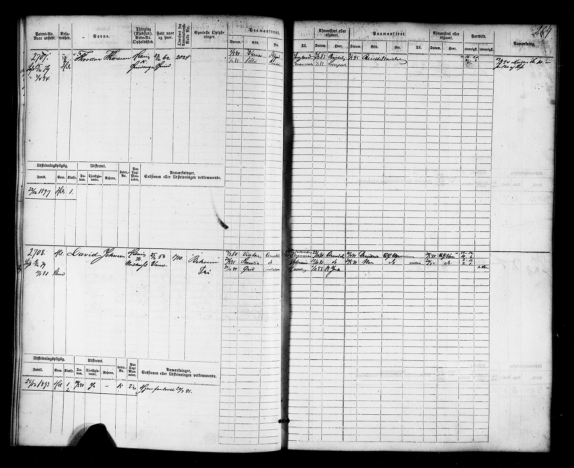 Farsund mønstringskrets, AV/SAK-2031-0017/F/Fb/L0018: Hovedrulle nr 2301-3066, Z-10, 1875-1914, p. 209