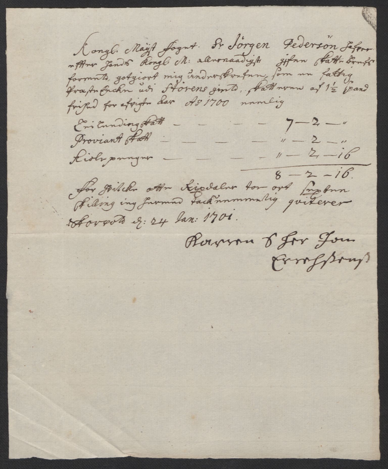 Rentekammeret inntil 1814, Reviderte regnskaper, Fogderegnskap, AV/RA-EA-4092/R60/L3950: Fogderegnskap Orkdal og Gauldal, 1700, p. 393