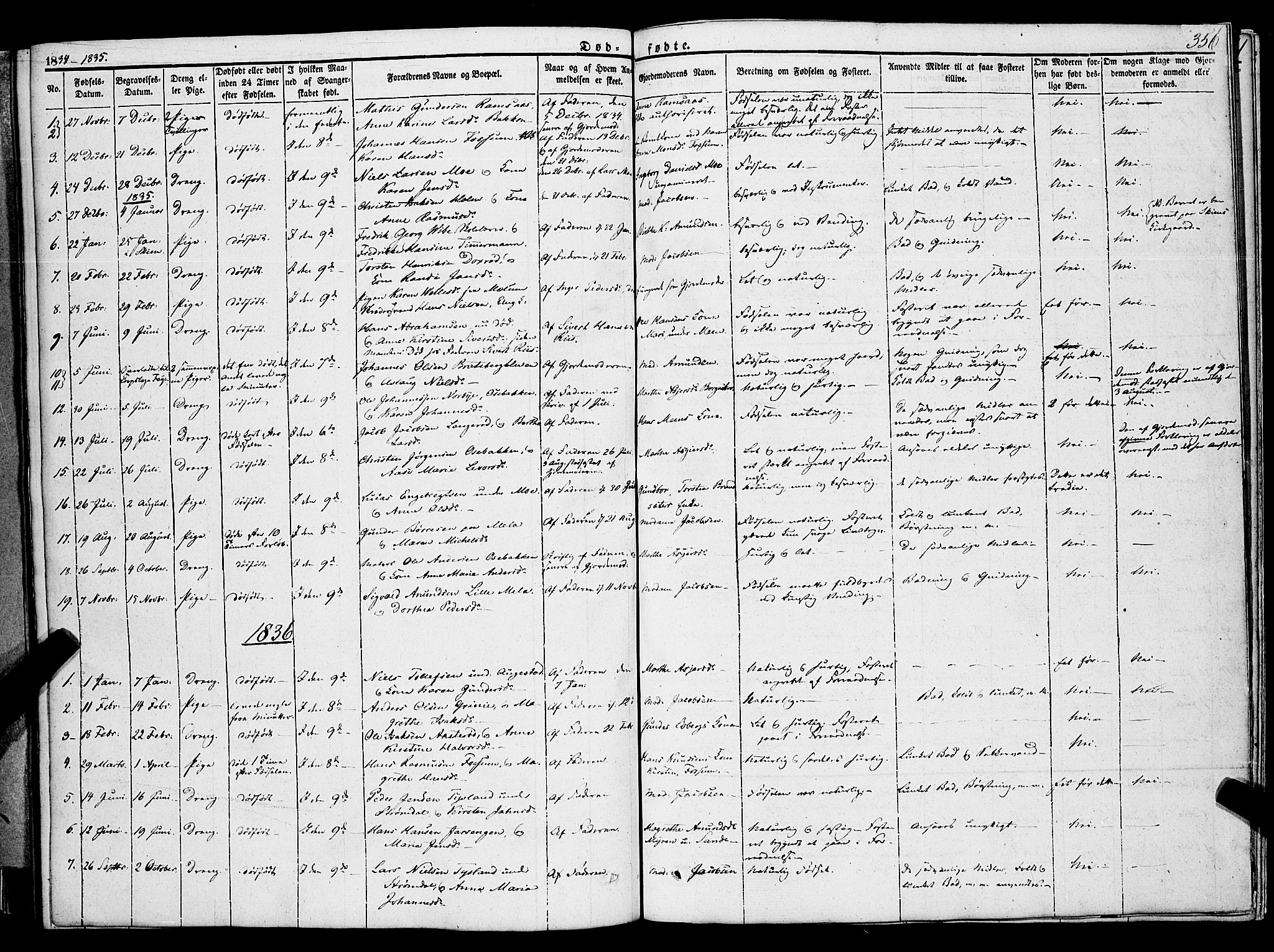 Gjerpen kirkebøker, SAKO/A-265/F/Fa/L0007b: Parish register (official) no. I 7B, 1834-1857, p. 356